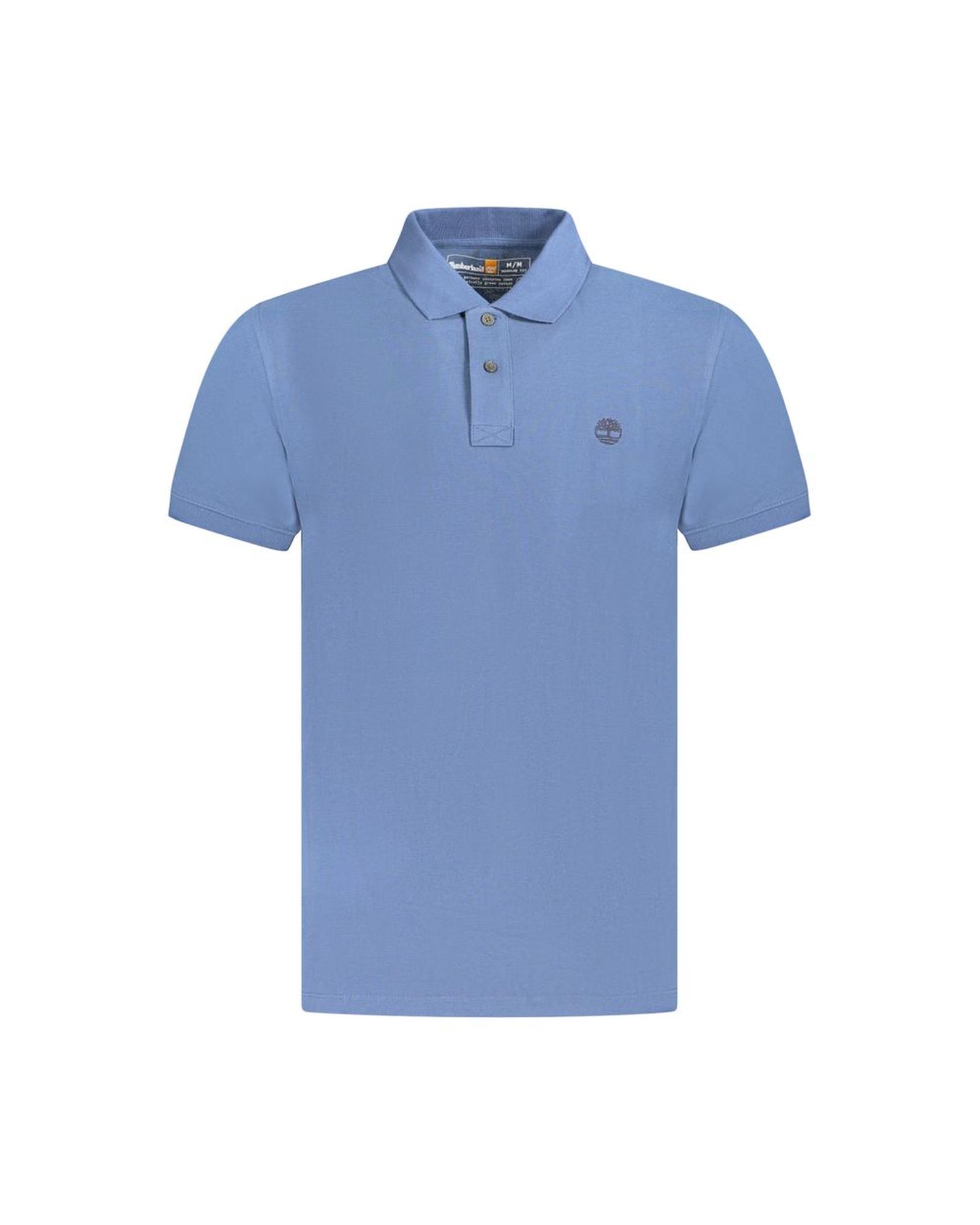 V539-TI-35454-L-202506180452-00 Timberland Men's Blue Cotton Polo Shirt - L - Image 1