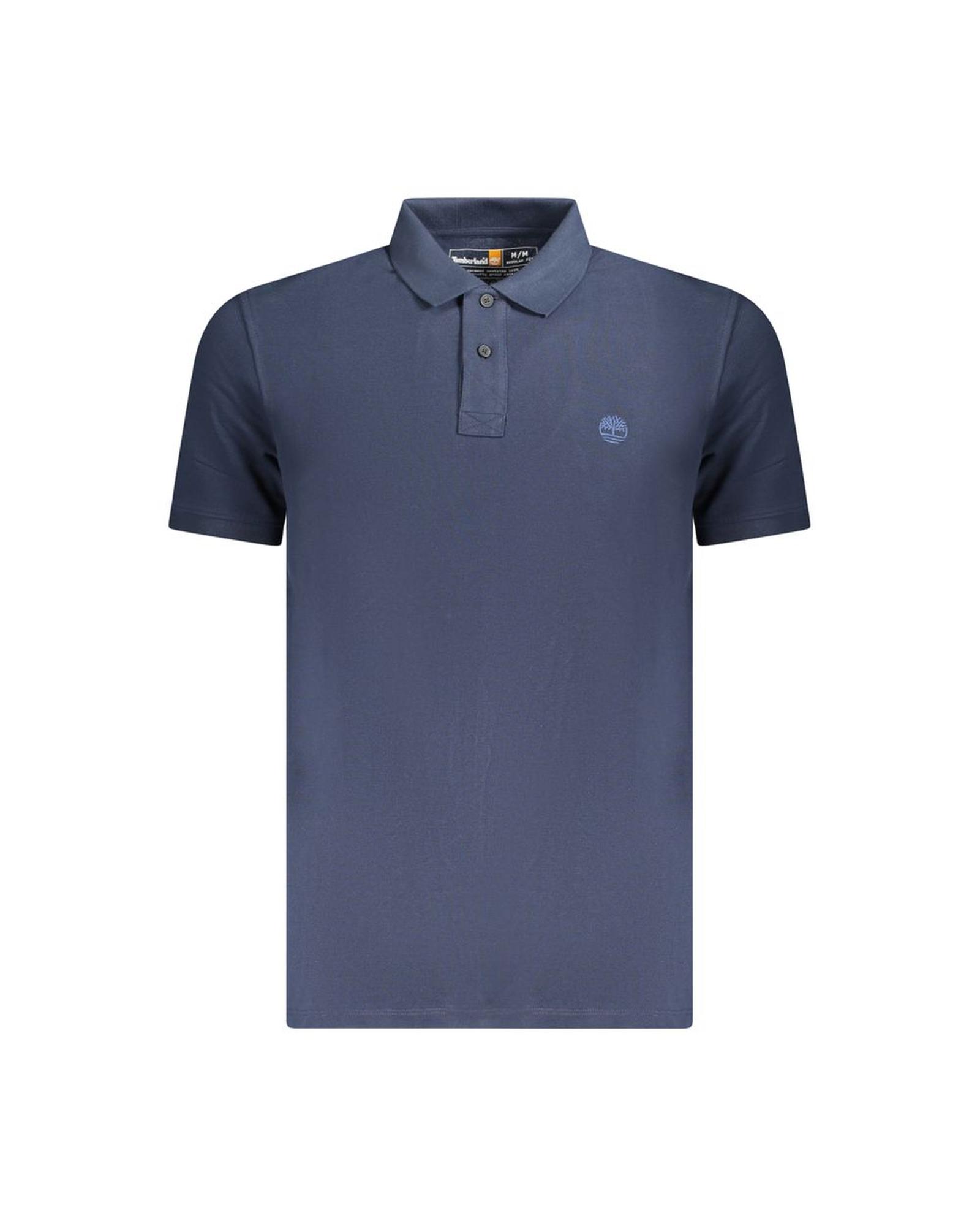 V539-TI-35456-M-202506180510-00 Timberland Men's Blue Cotton Polo Shirt - M - Image 1