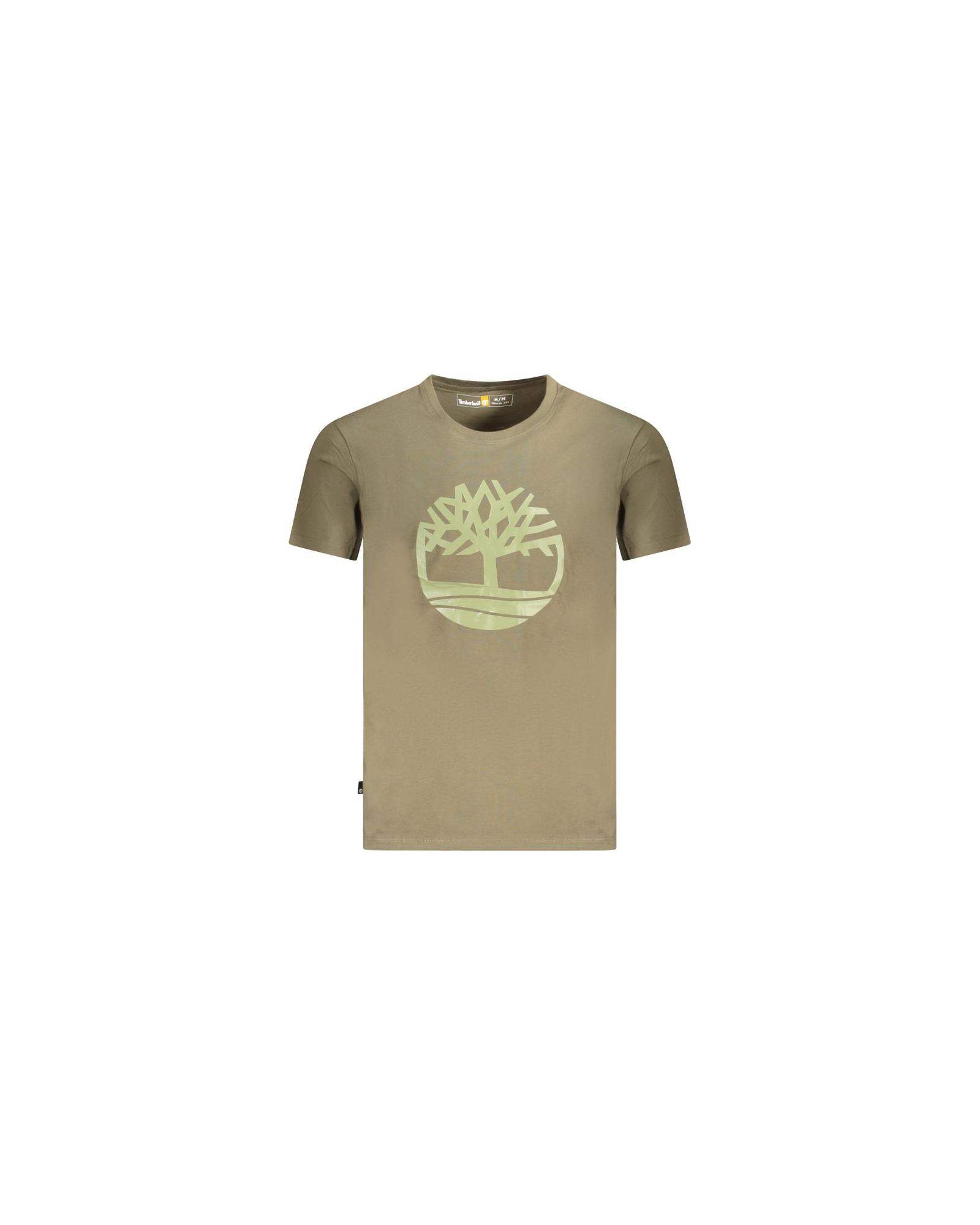 V539-TI-35475-L-202506180512-00 Timberland Men's Green Cotton T-Shirt - L - Image 1