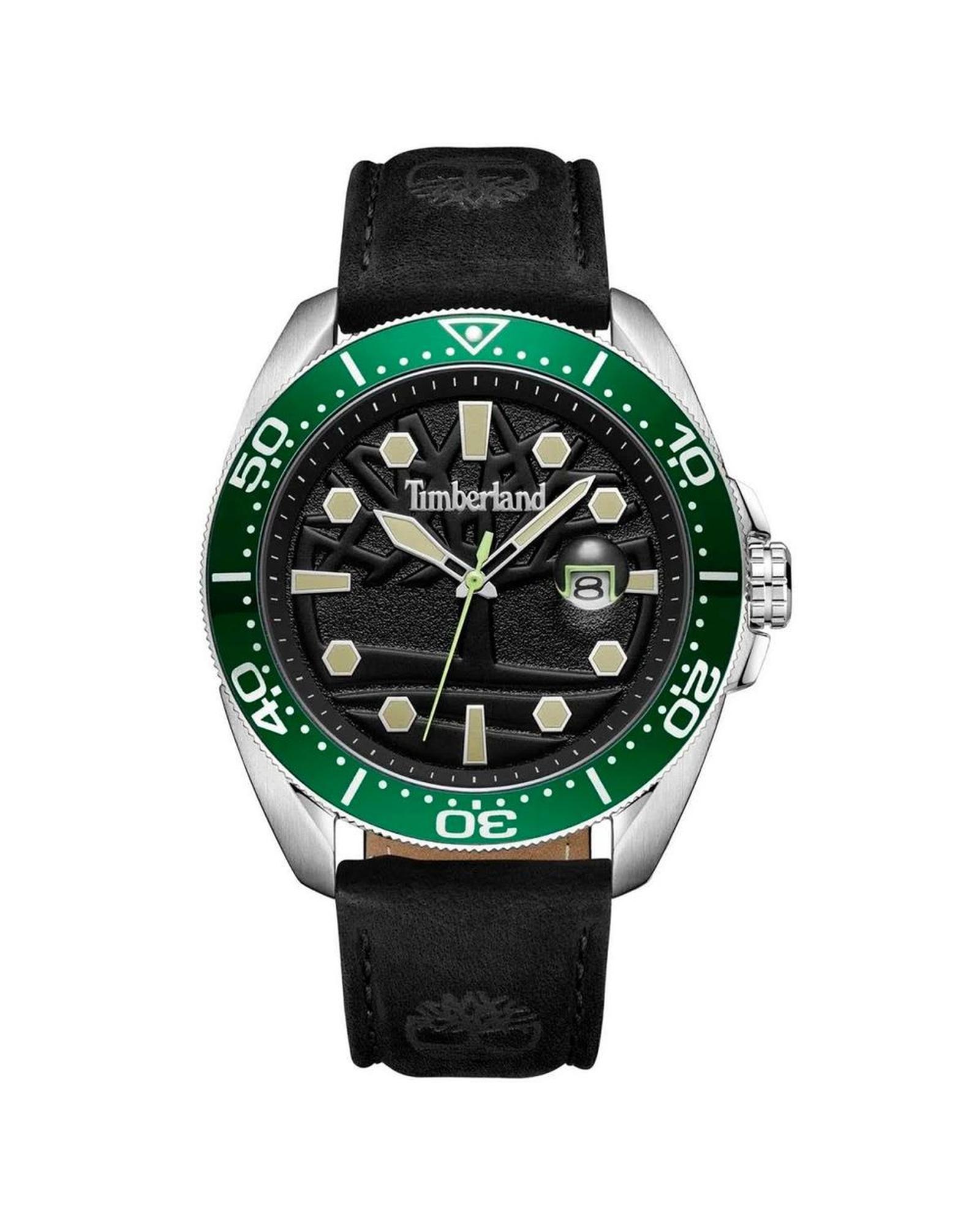V539-TITDWGB2230603AC-202506180552-00 Timberland Men's Black Leather Watch - One Size - Image 1