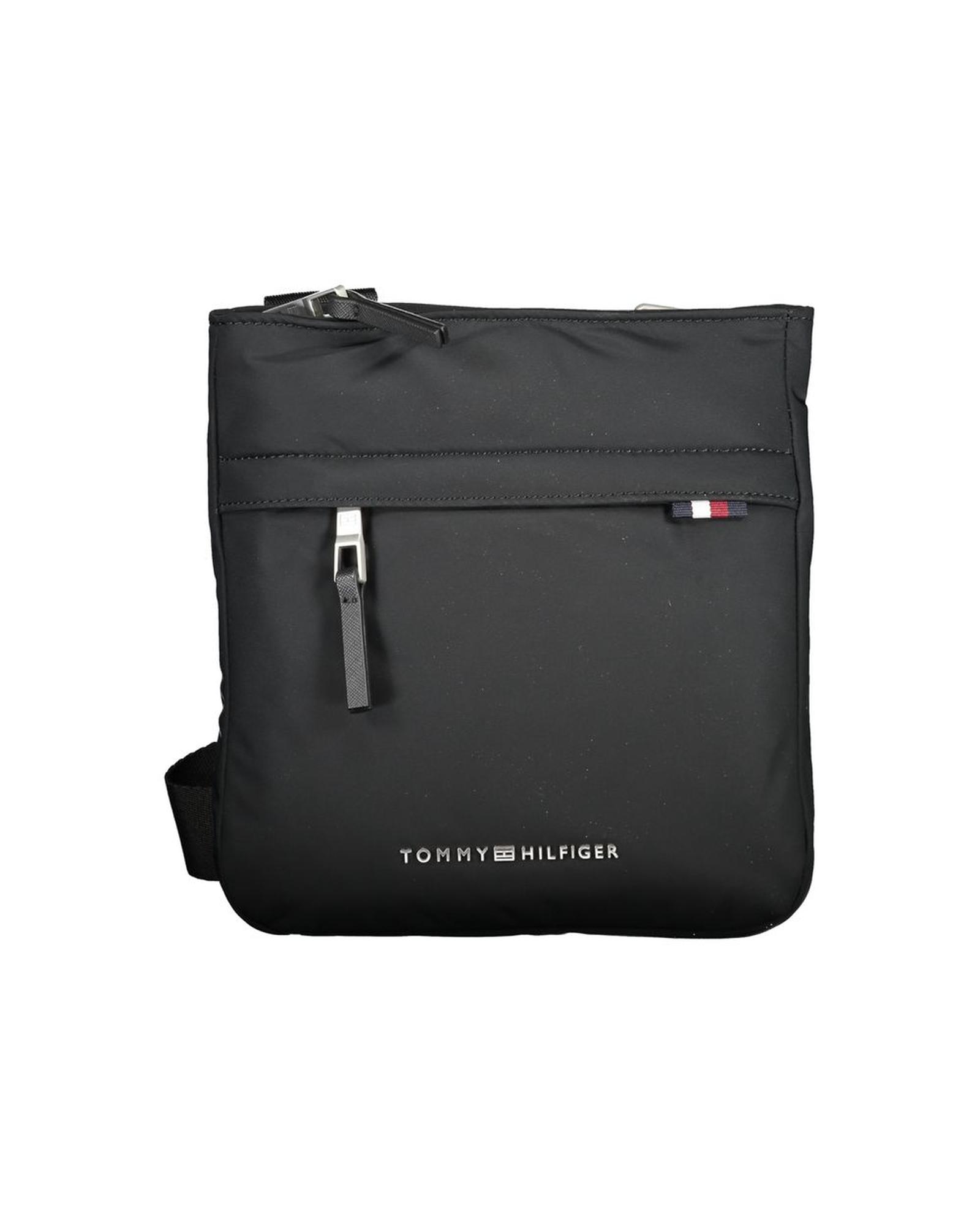 V539-TO-30685-202506180841-00 Tommy Hilfiger Men's Black Polyester Shoulder Bag - One Size - Image 1