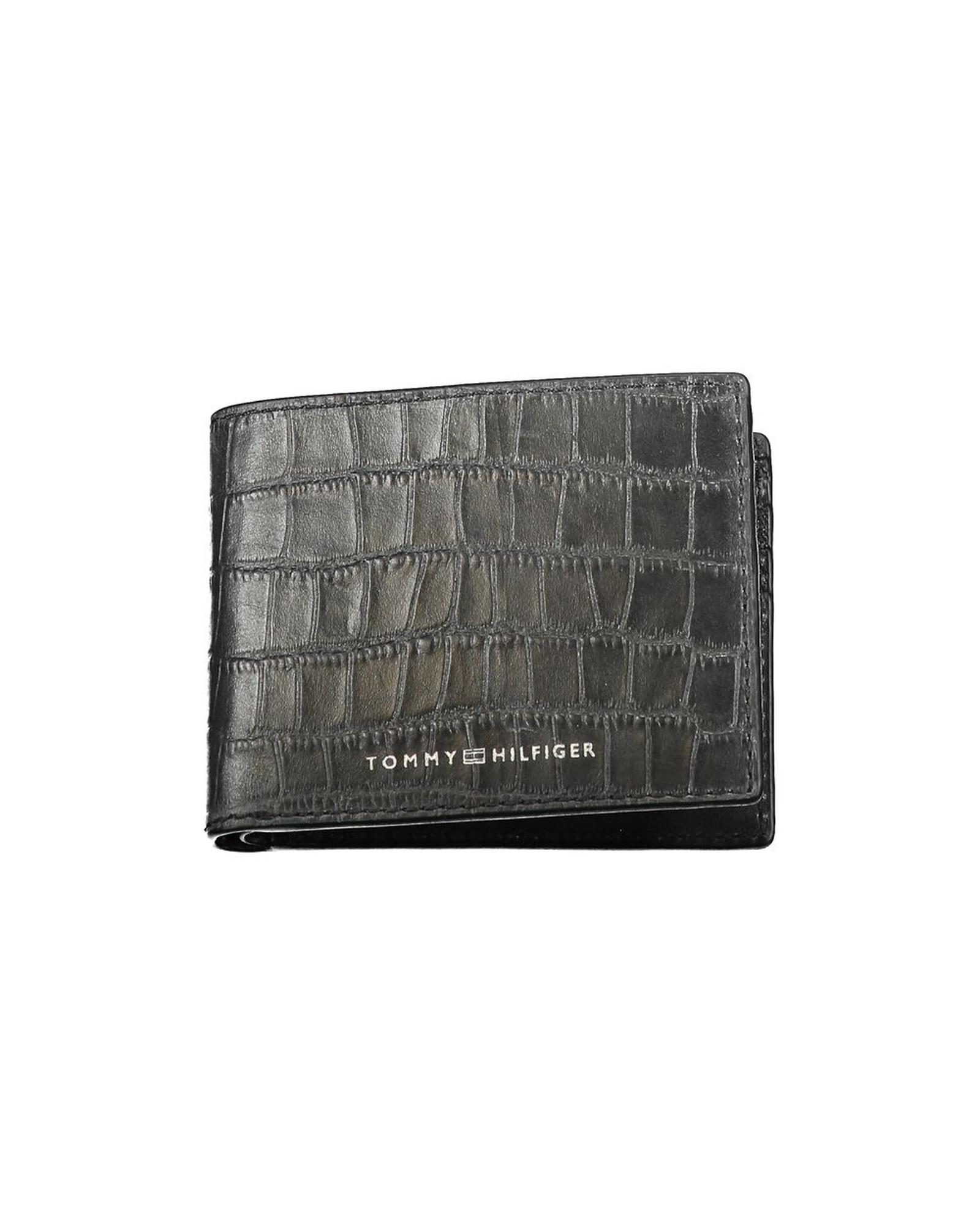 V539-TO-30741-202506180905-00 Tommy Hilfiger Men's Black Leather Wallet - One Size - Image 1