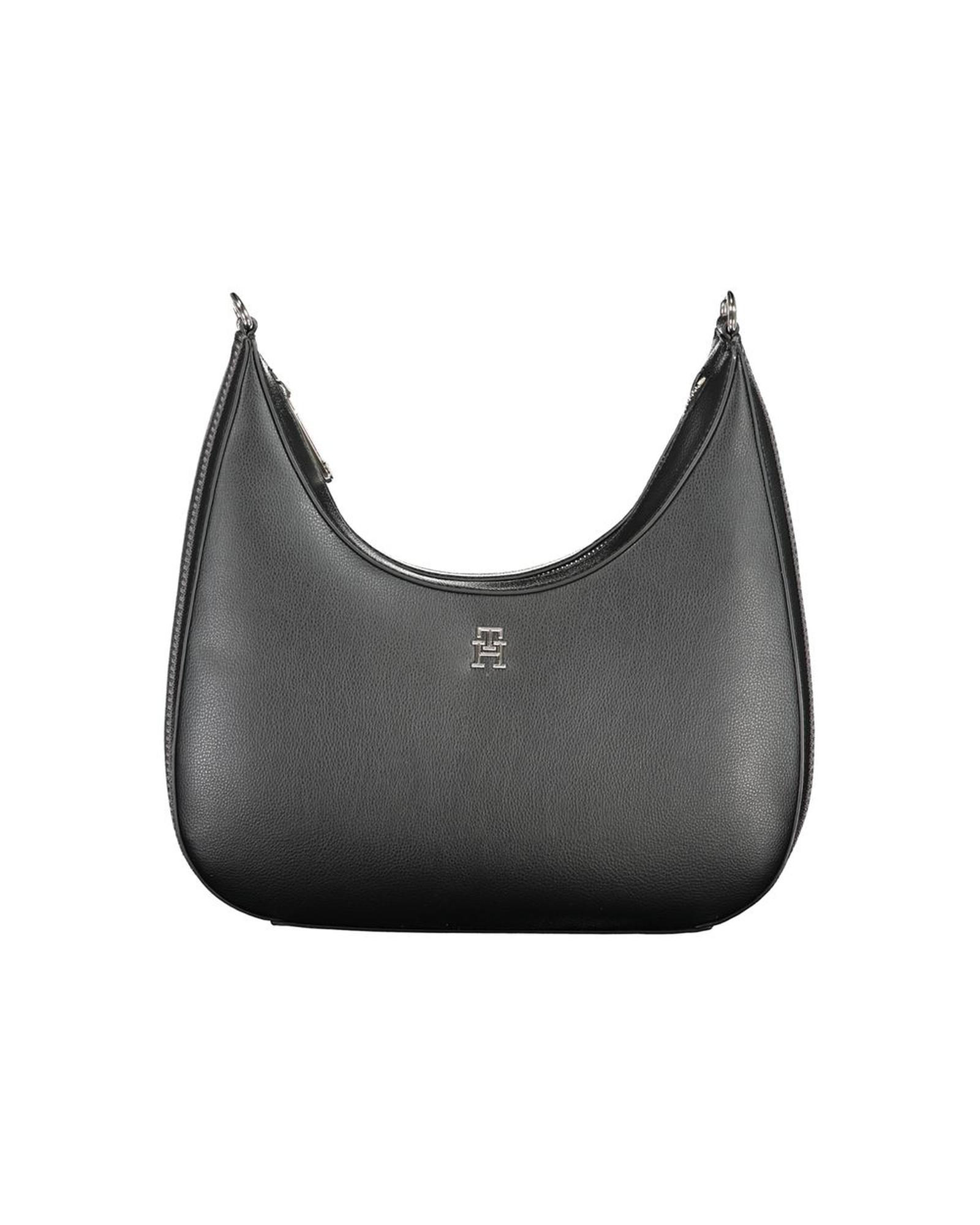 V539-TO-30859-202506180854-00 Tommy Hilfiger Women's Black Polyester Handbag - One Size - Image 1
