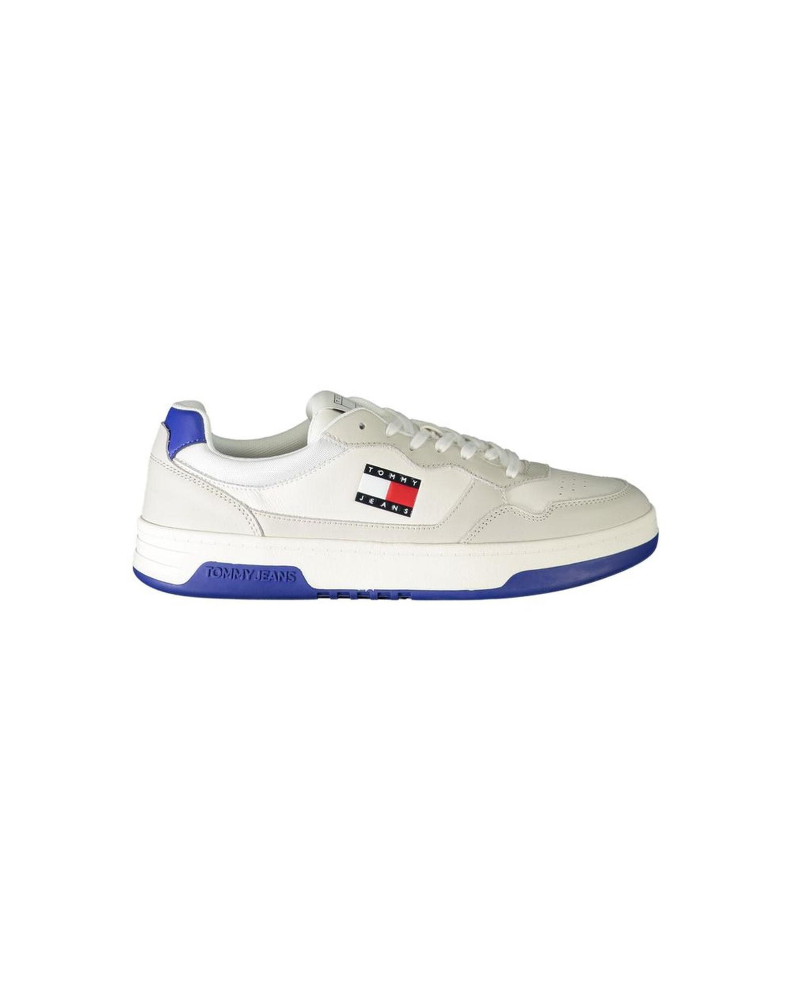 V539-TO-31950-EU41US8-202506180745-00 Tommy Hilfiger Men's White Leather Sneaker - 41 EU - Image 1