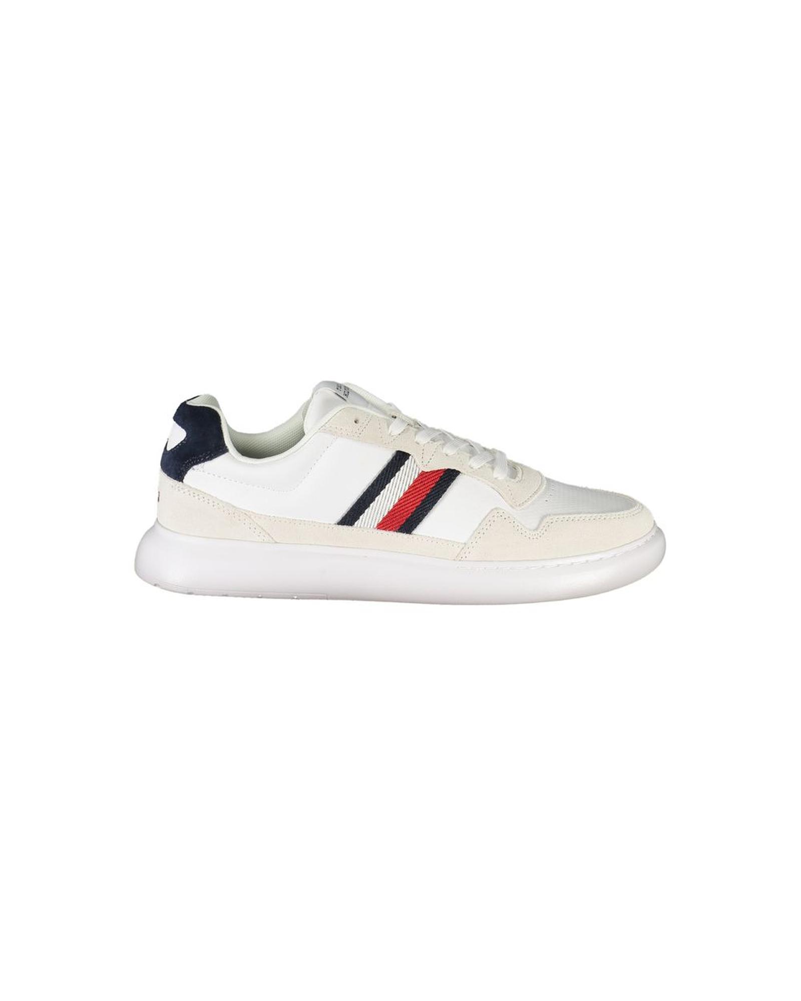 V539-TO-36049-EU45US12-202506181136-00 Tommy Hilfiger Men's White Leather Sneaker - 45 EU - Image 1
