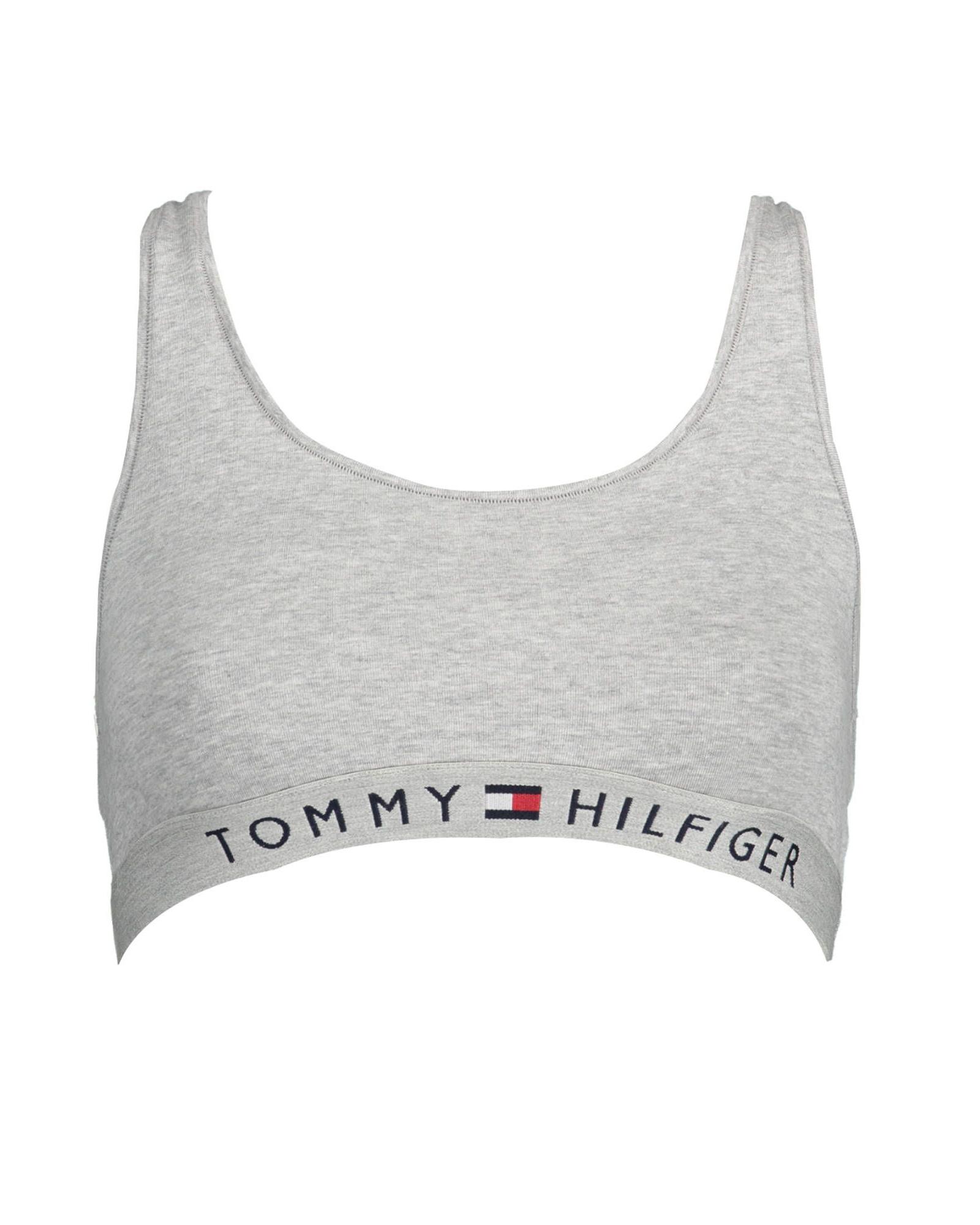 V539-TO-4751-XS-202506181236-00 Tommy Hilfiger Women's Gray Cotton Sports Bra - XS - Image 1