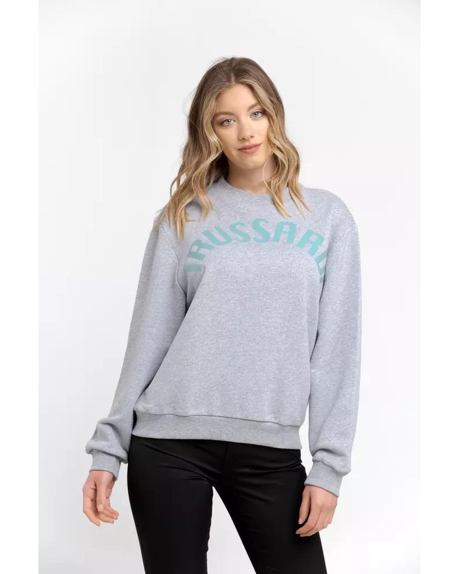 V539-TR-21544-XS-202509011435-00 Maxi Lettering Oversized Sweatshirt XS Women - Image 1
