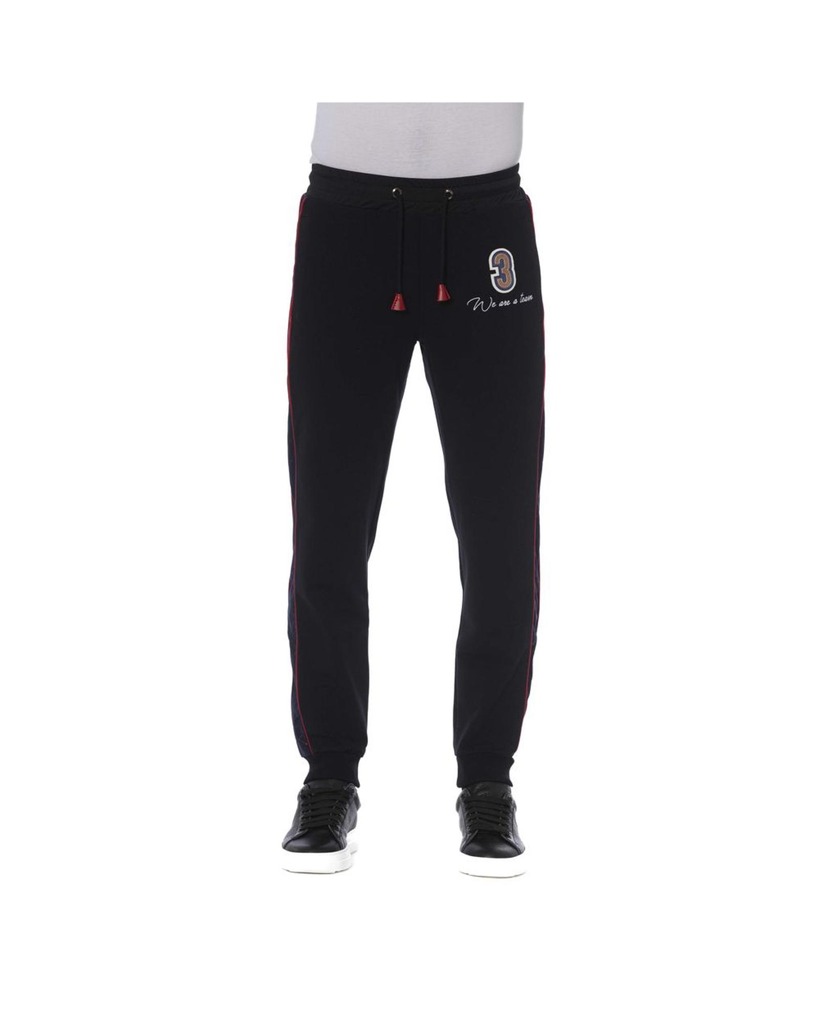 V539-TR-24075-L-202506181310-00 Trussardi Men's Black Cotton Jeans & Pant - L - Image 1