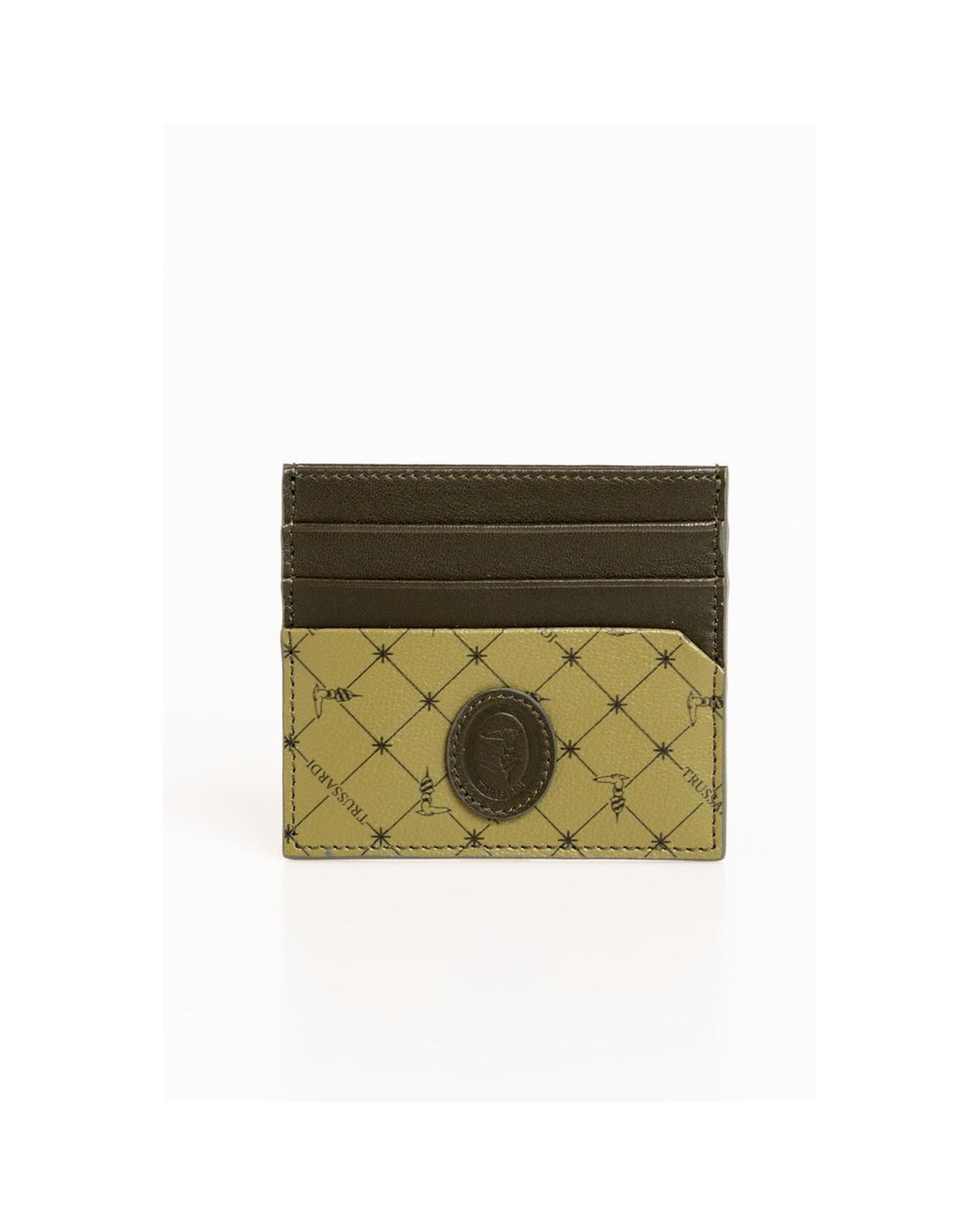 V539-TR-24087-176212-00 Trussardi Men's Green Leather Wallet - One Size - Image 1