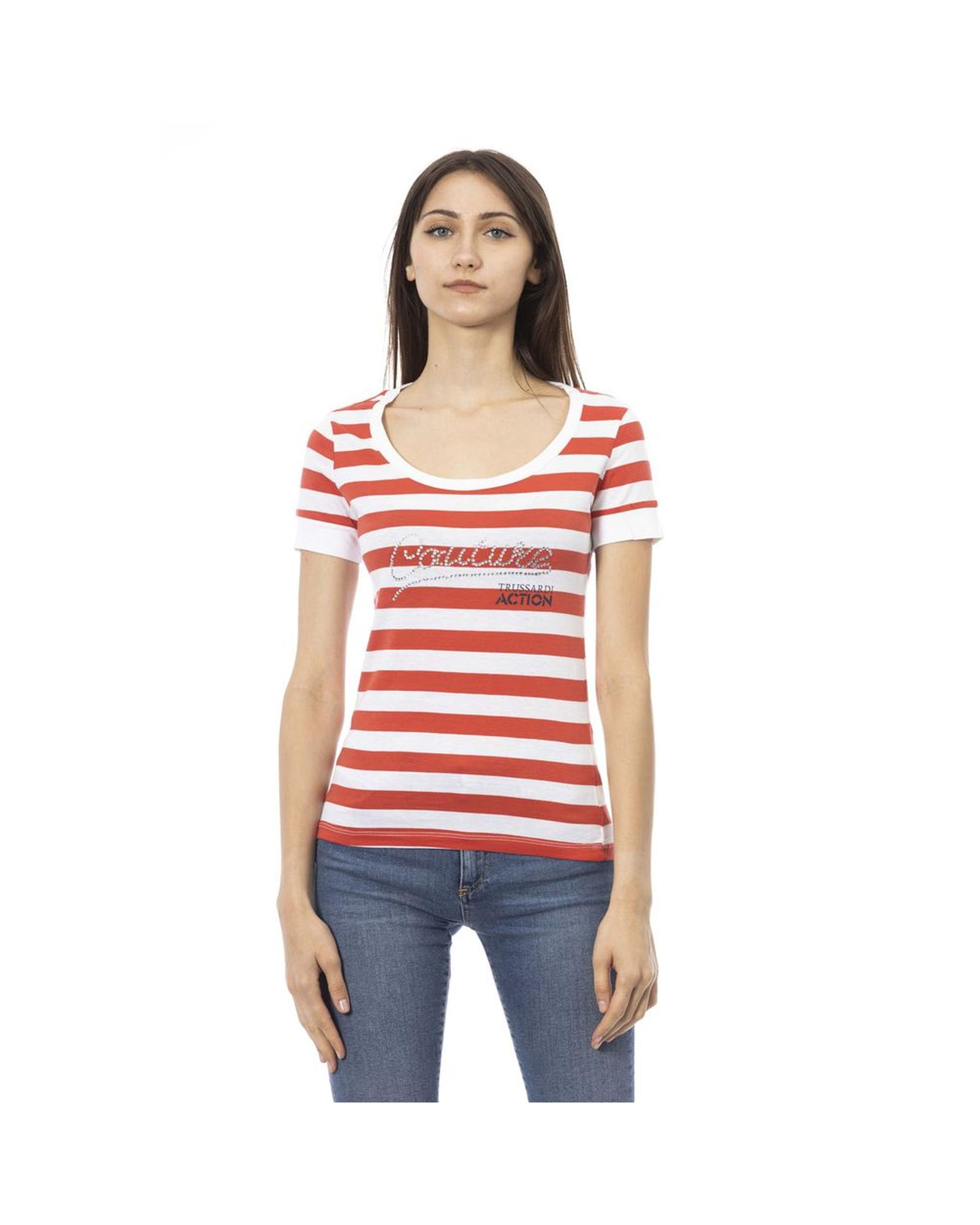 V539-TR-24169-S-202506111631-00 Trussardi Action Women's Vibrant Multicolor Short Sleeve Tee - S - Image 1