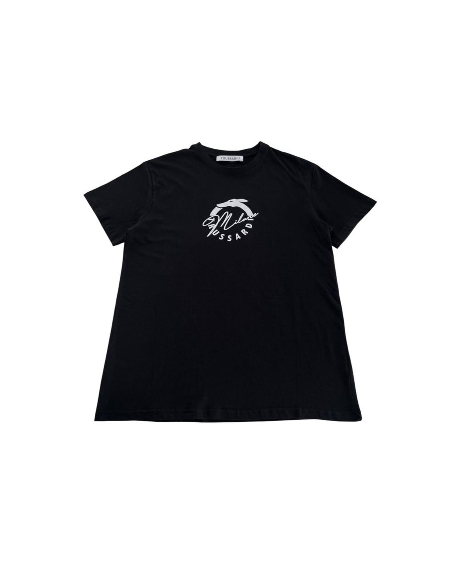 V539-TR-24794-XL-202506181321-00 Trussardi Beachwear Men's Black Cotton T-Shirt - XL - Image 1