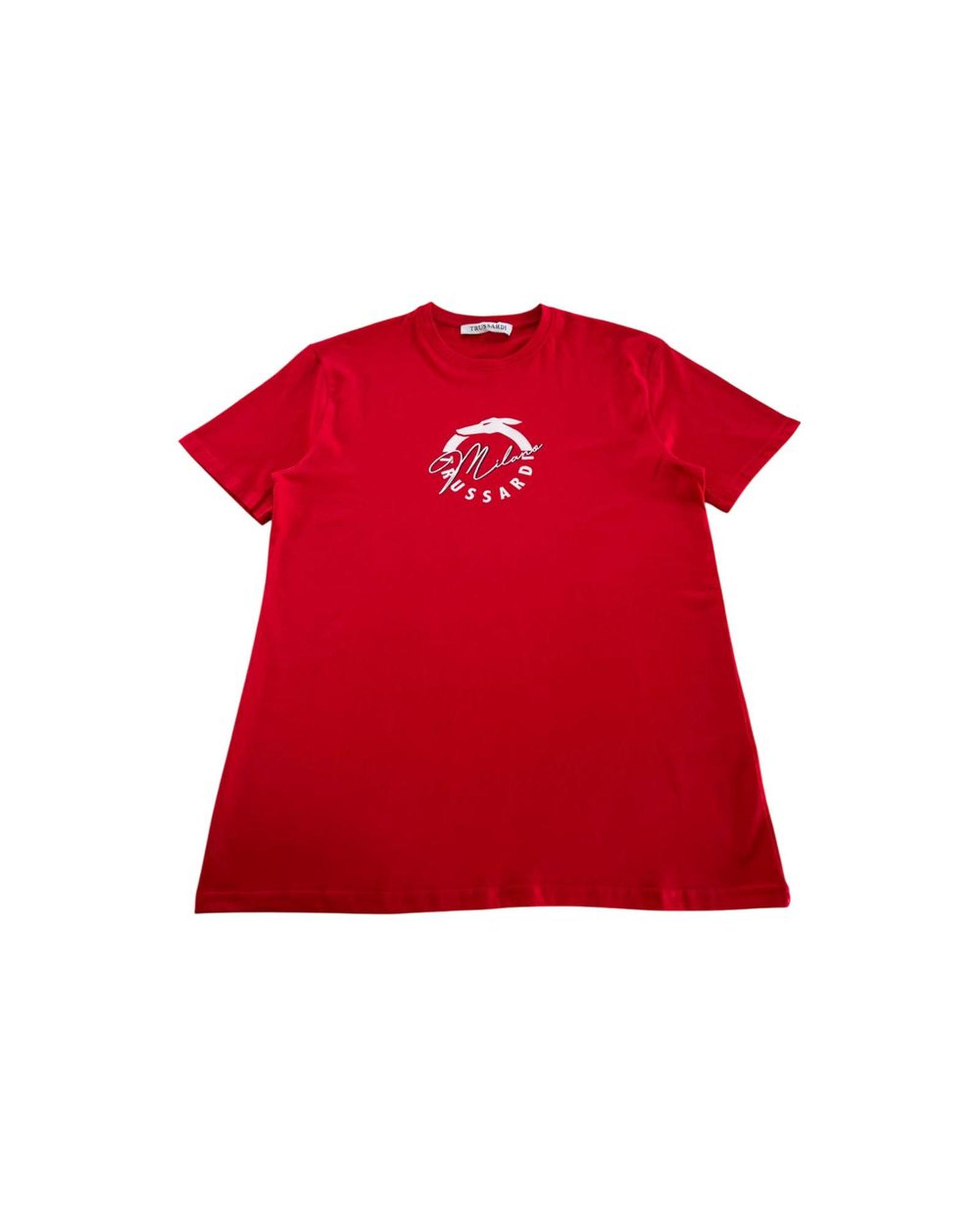 V539-TR-24797-L-202506181326-00 Trussardi Beachwear Men's Red Cotton T-Shirt - L - Image 1