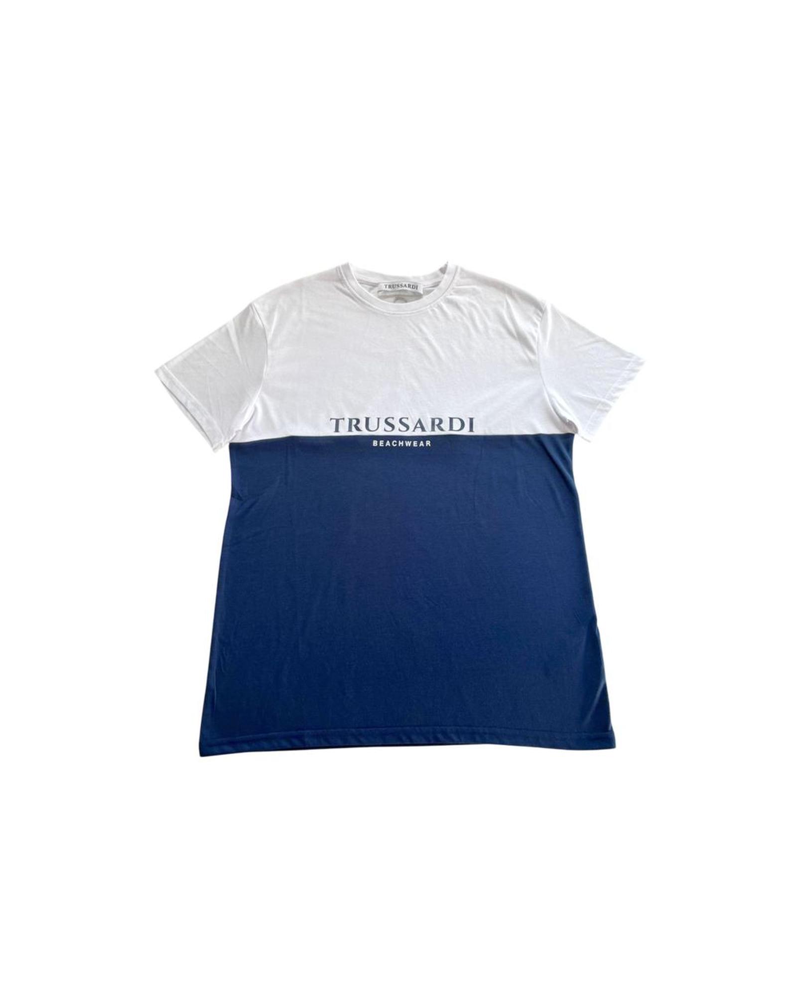 V539-TR-24799-XL-202506181035-00 Trussardi Beachwear Men's Blue Polyester T-Shirt - XL - Image 1