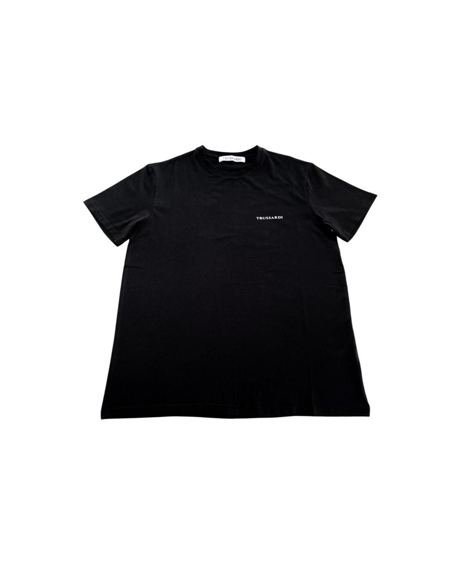 V539-TR-24803-L-202506181035-00 Trussardi Beachwear Men's Black Cotton T-Shirt - L - Image 1