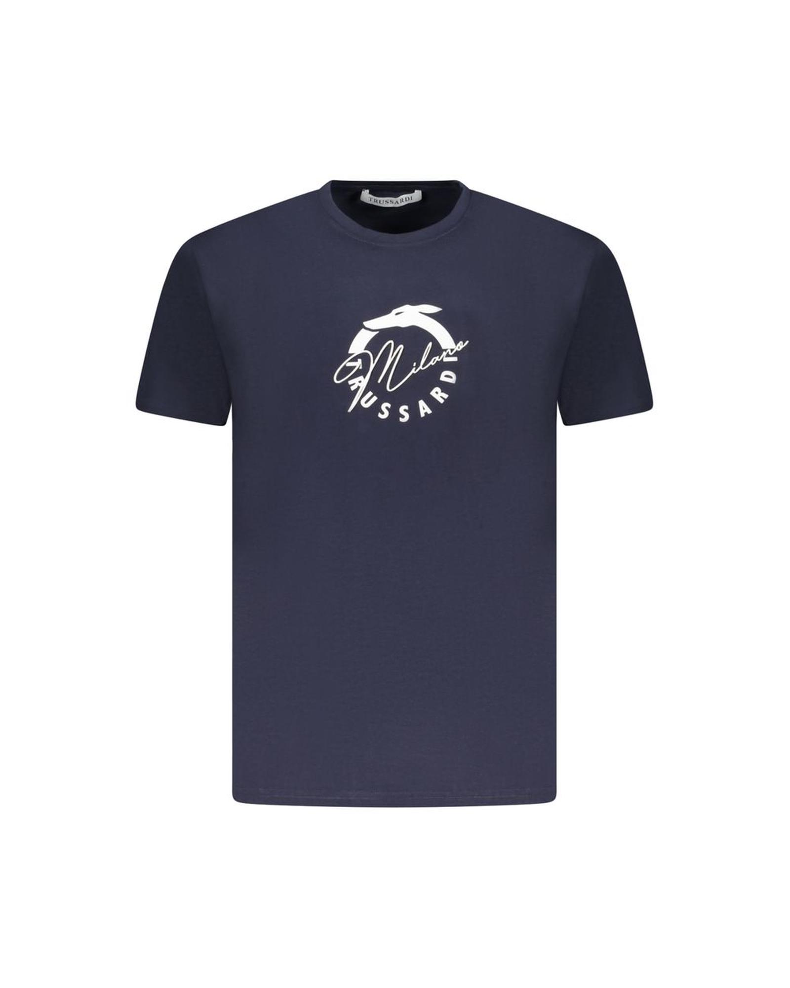 V539-TR-36613-XL-202506181127-00 Trussardi Men's Blue Cotton T-Shirt - XL - Image 1