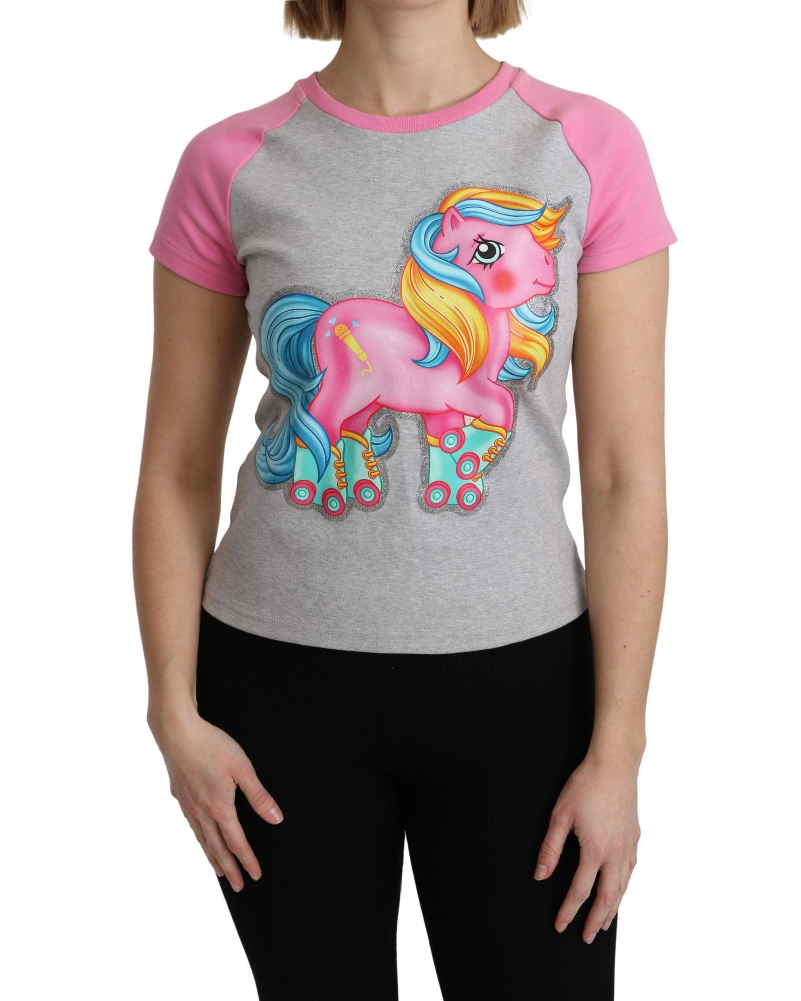 V539-TSH5088-46-202509011525-00 Moschino Couture Crew Neck T-shirt with My Little Pony Motif 46 IT Women - Image 1