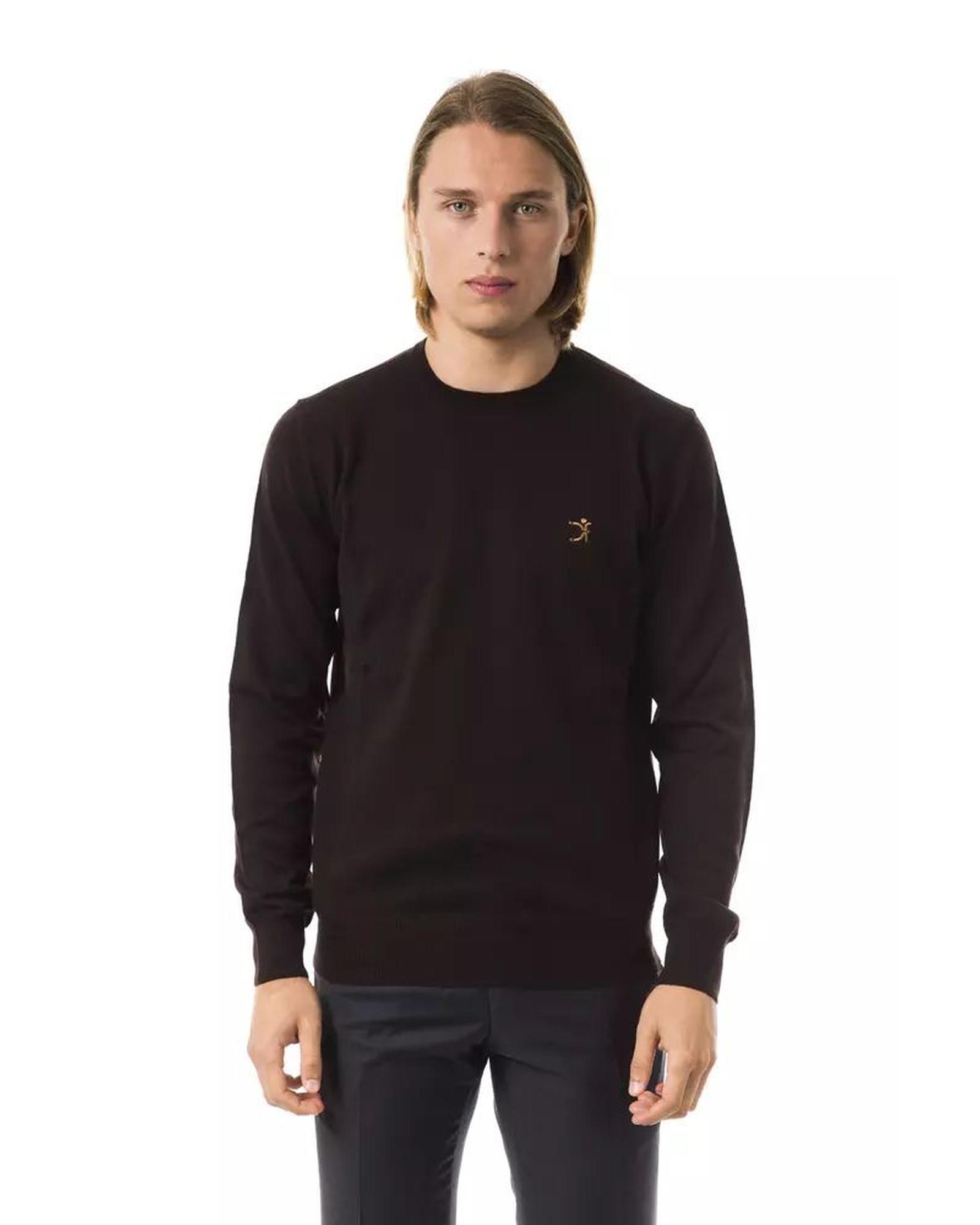 V539-UO-7815-S-202509010715-00 Embroidered Crew Neck Sweater in Extrafine Wool Merinos Fabric S Men - Image 1