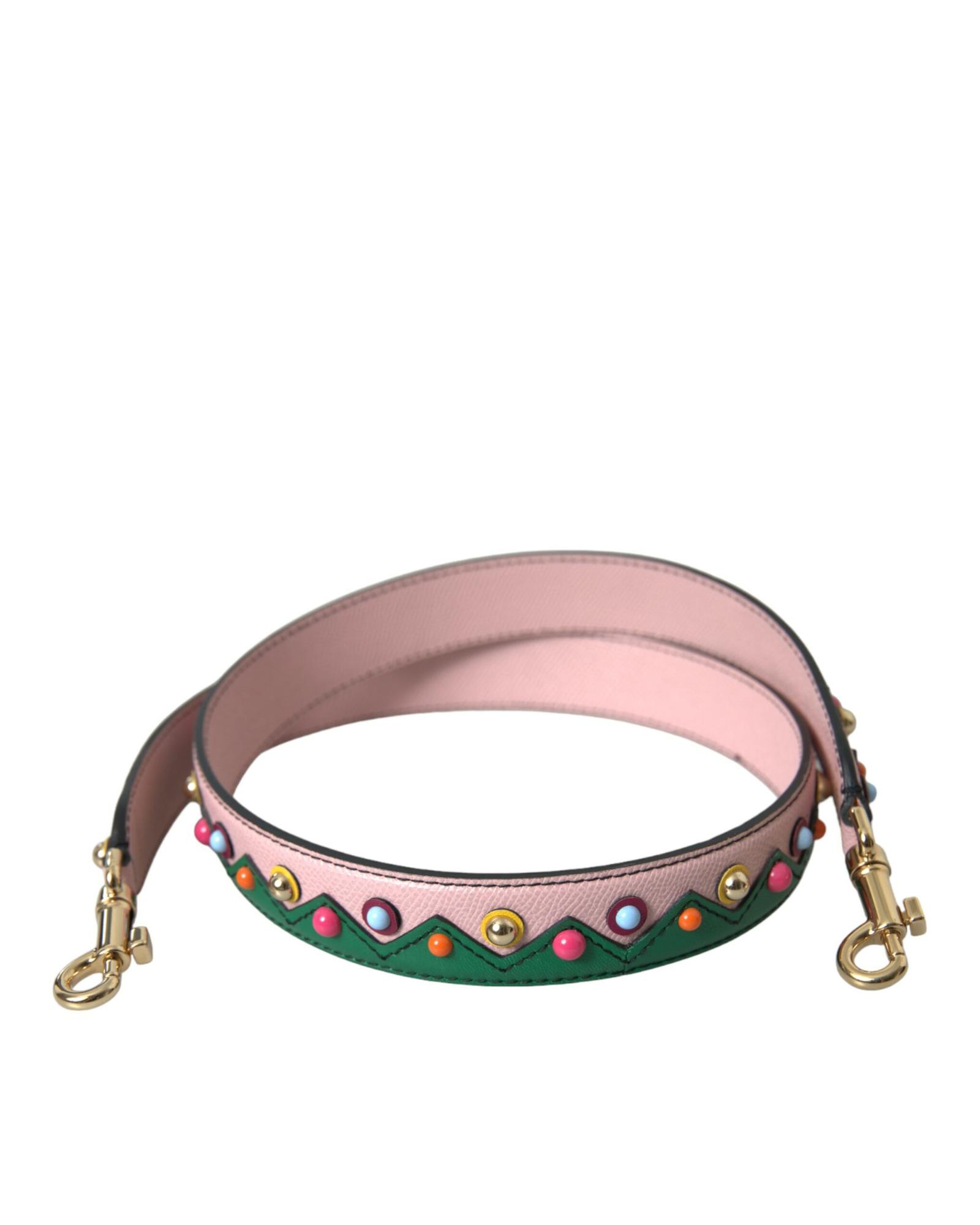 V539-WMB306-202506181752-00 Dolce & Gabbana Women's Pink Leather Handbag Accessory Shoulder Strap - One Size - Image 1