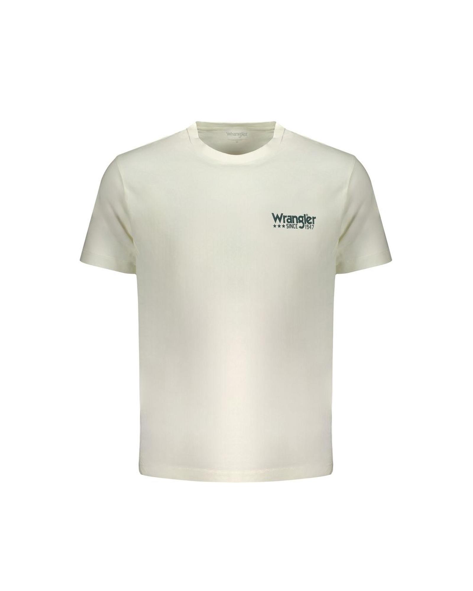 V539-WR-31633-M-202506181810-00 Wrangler Men's White Cotton T-Shirt - M - Image 1
