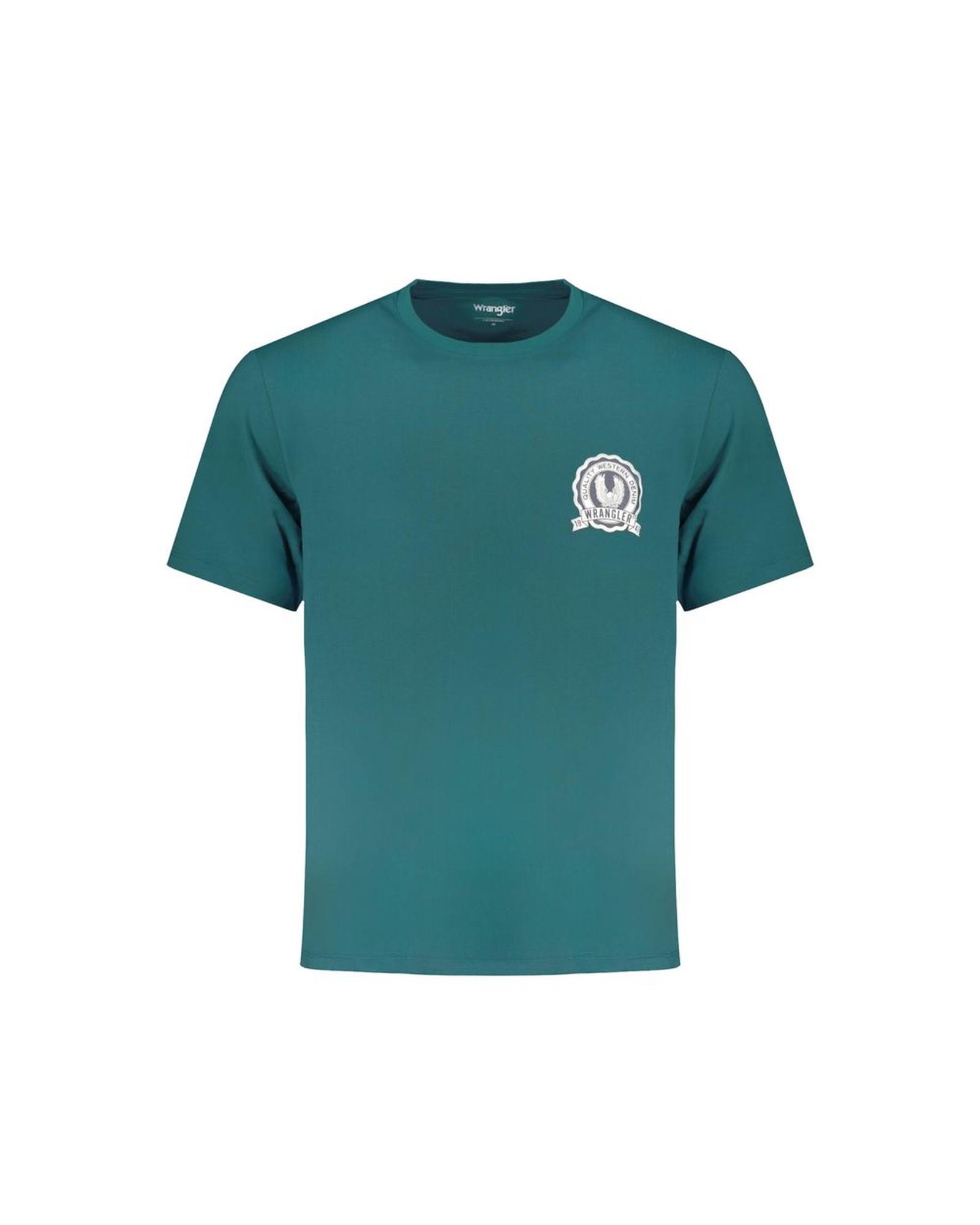 V539-WR-31637-XXL-202506181820-00 Wrangler Men's Green Cotton T-Shirt - 2XL - Image 1