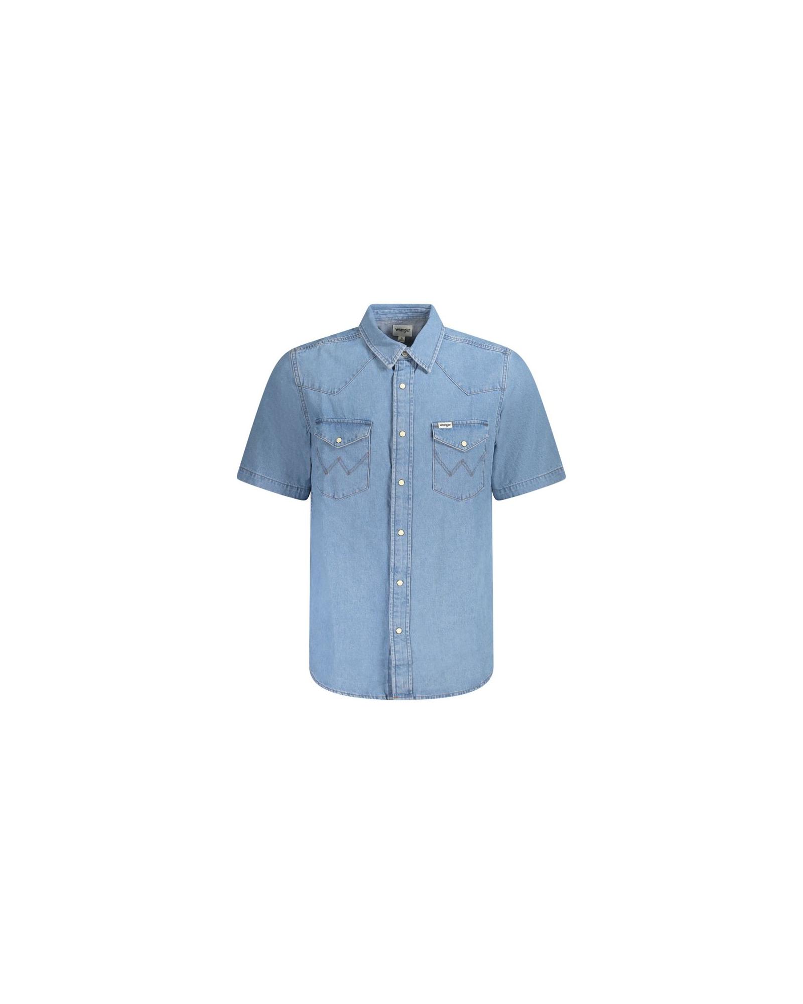 V539-WR-35314-S-202506181840-00 Wrangler Men's Light Blue Cotton Shirt - S - Image 1