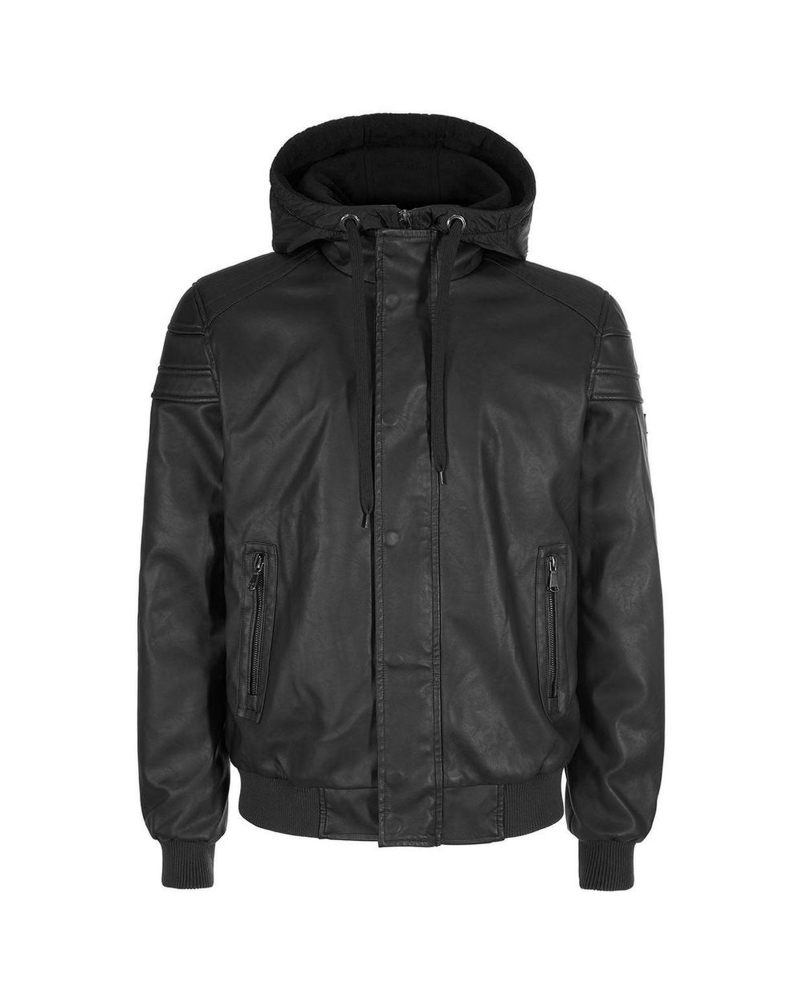 V539-YE-13676-XXL-202506181845-00 Yes Zee Men's Black Polyethylene Jacket - 2XL - Image 1