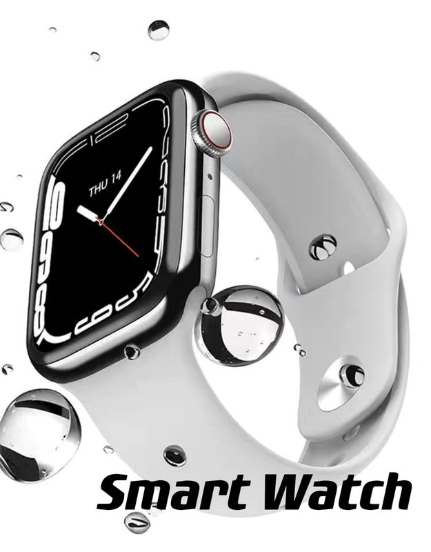 V541-DSM-DW007-WH-173858-00 Smart Watch 44mm Bluetooth call Screen True Multidial Blood Oxygen Game Sports Mode Pro FOR IOS and Android White with 2 straps - Image 1
