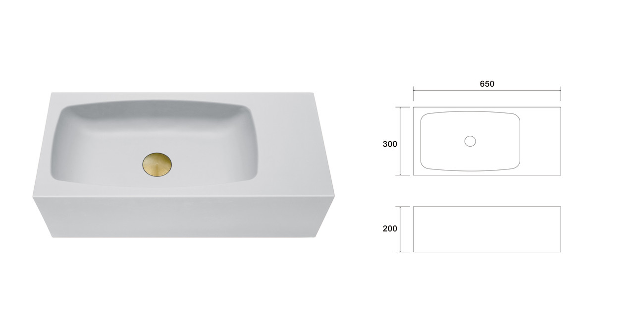 V549-6530ACONCORALRED-95854-00 New Concrete Cement Wash Basin Counter Top Matte Clay Red Wall Hung Curved Basin - Image 1