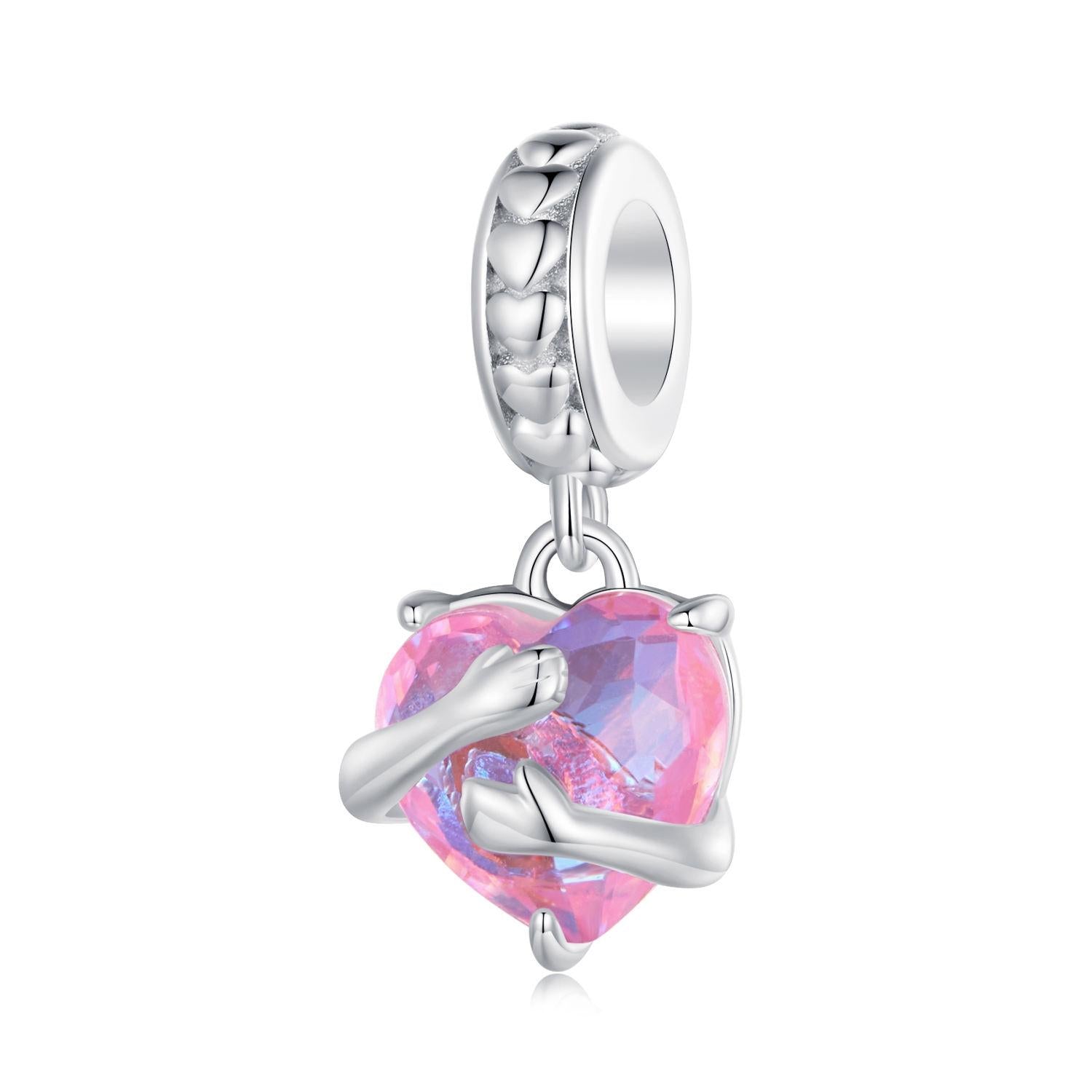 V562-0370EWEJ-202504112046-00 925 Sterling Silver Scc2540 Heart Pendant For Diy Bracelets - Image 1