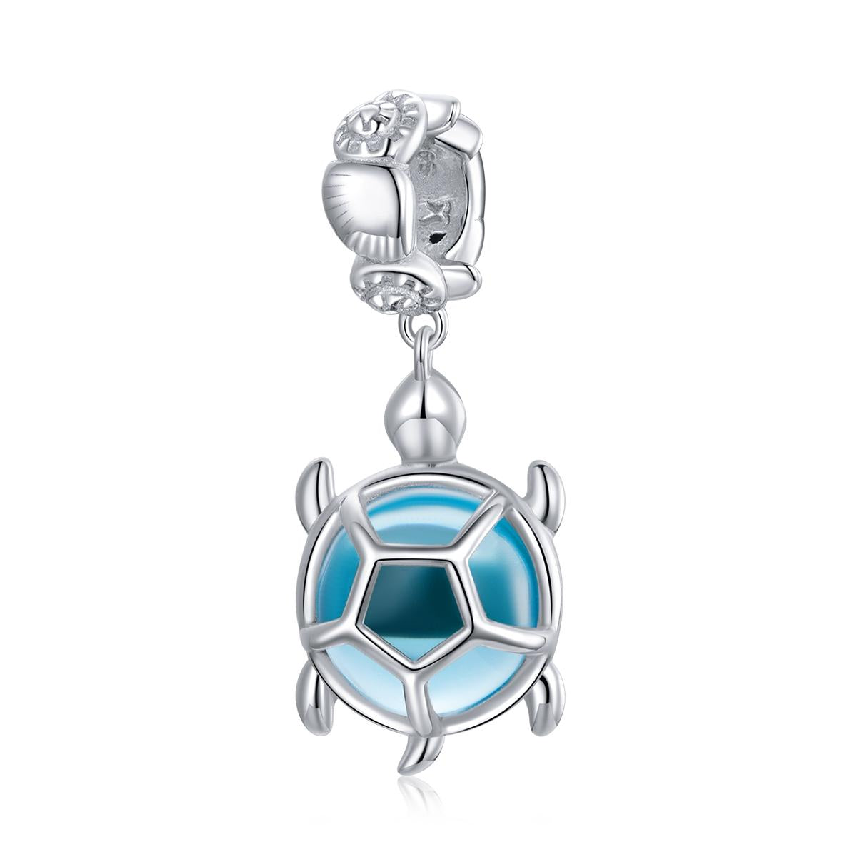 V562-0393100ADE-202504111730-00 925 Sterling Silver Blue Turtle Pendant For Diy Bracelets & Necklaces - Image 1