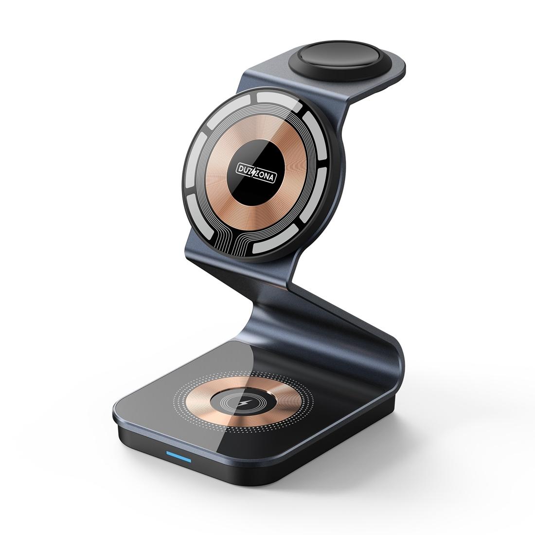 V562-0400500ADE-202504211931-00 15W 3 In 1 Transparent Magnetic Wireless Charger - Image 1