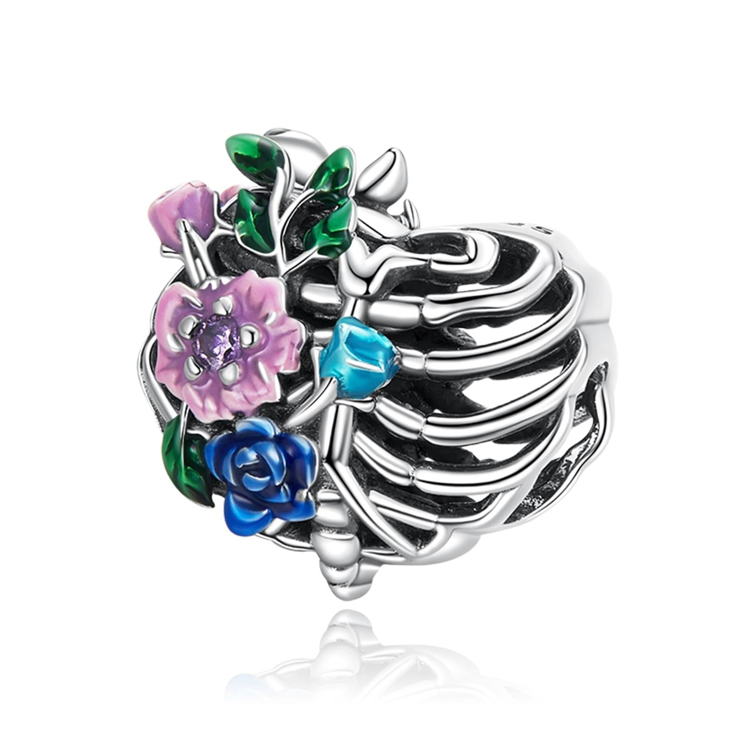 V562-0529200ADE-202504111653-00 925 Sterling Silver Flower Bead Bracelet & Necklace Set - Image 1