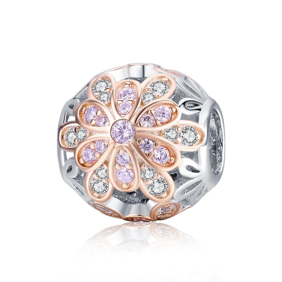 V562-06586240DBT-202504111916-00 925 Sterling Silver Flower Stamen Diamond Beads For Diy Bracelets - Image 1