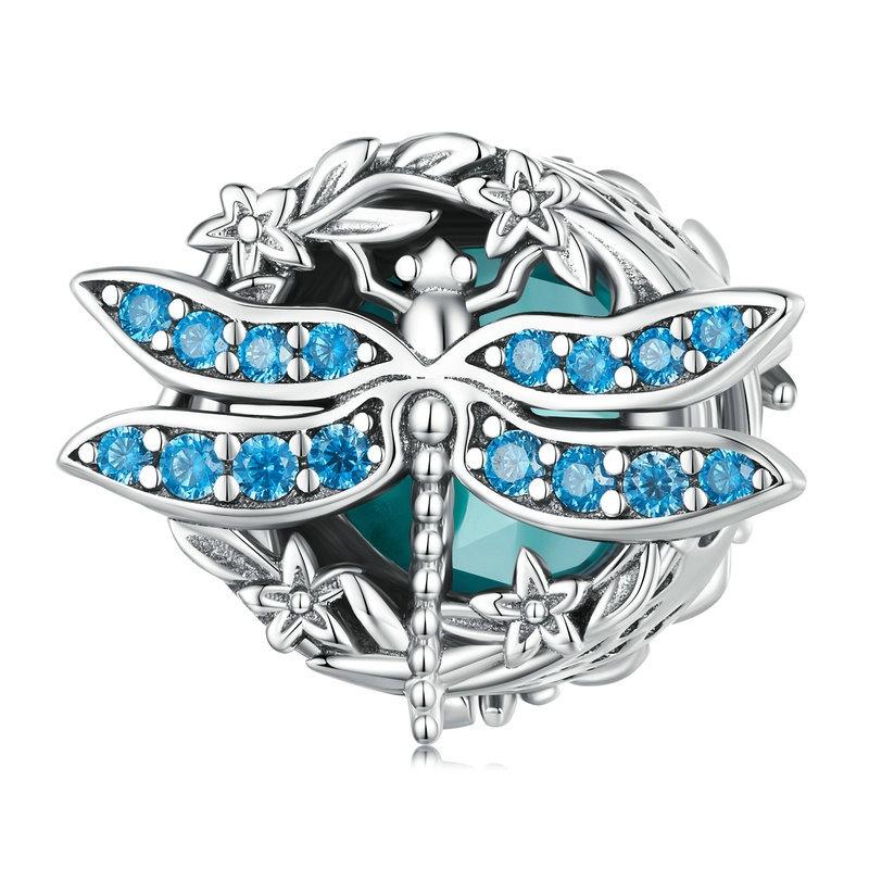 V562-1018713060DBT-202504111726-00 925 Sterling Silver Dragonfly Garland Zircon Bead Bracelet - Image 1