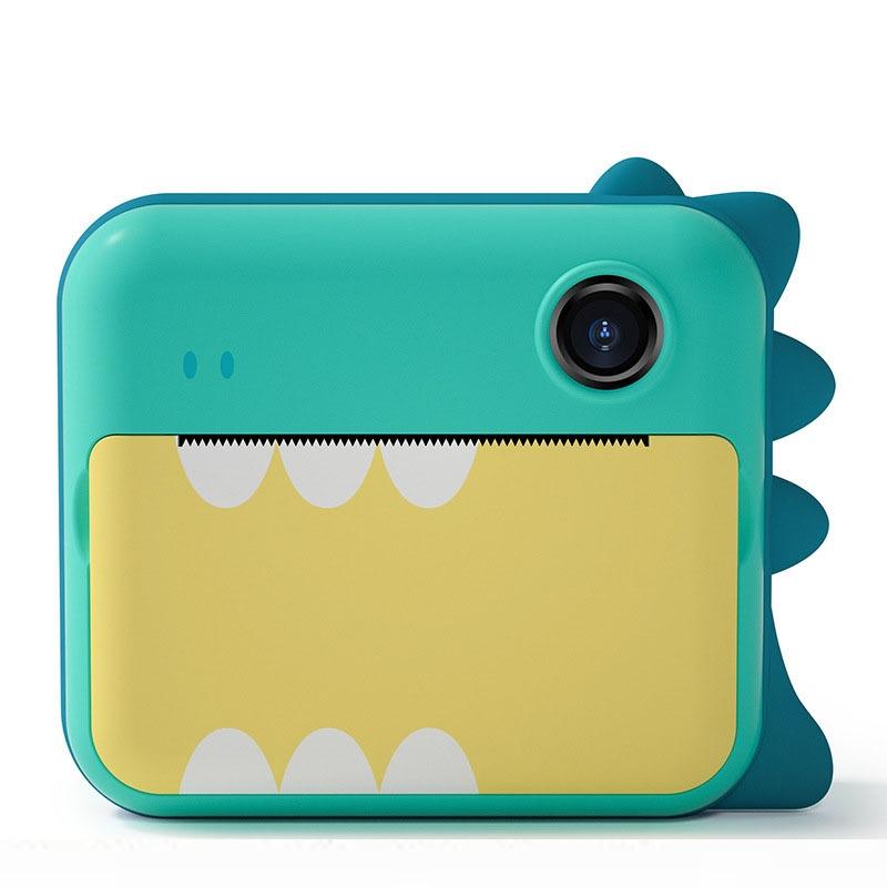 V562-1030511550DBT-221919-00 Instant Camera for Kids with Dual-lens Mini Print Green Dinosaur Design - Green Dinosaur No Card - Image 1