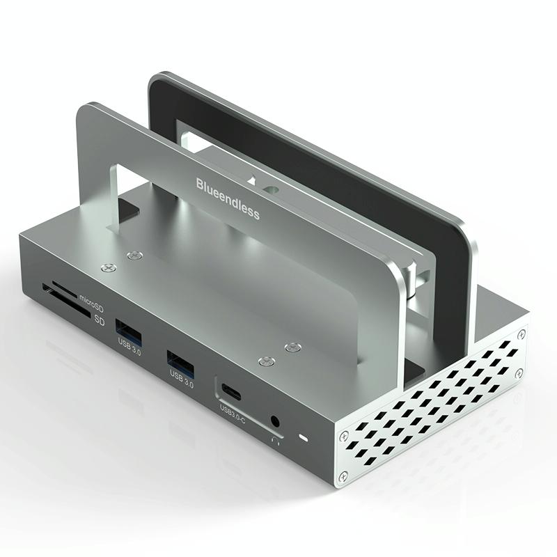 V562-1037784060DBT-202502271830-00 Vertical Laptop Docking Station with 4k / 60hz Type-c Hub - 10-In -1 Without Lan - Image 1