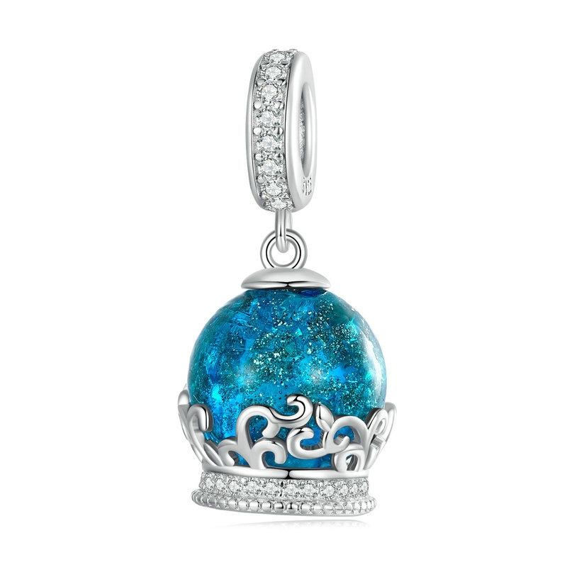 V562-1042513060DBT-202504111752-00 925 Sterling Silver Crystal Ball Bracelet With Zirconia Charm - Image 1