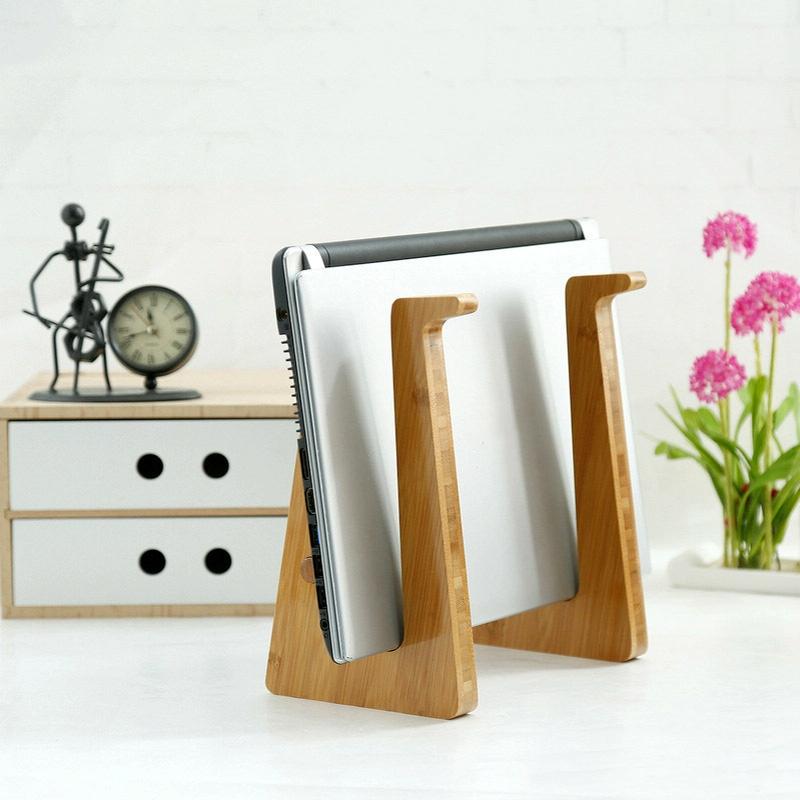 V562-1058655650DBT-202503052026-00 Bamboo Wood Desktop Storage Rack for Computers and Tablets - Image 1
