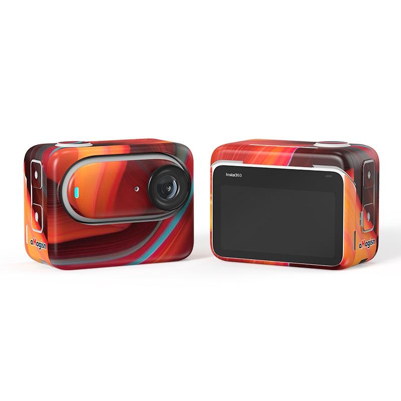 V562-1062704060DBT-202502241340-00 Carbon Fiber Style Body Sticker for Insta360 Go 3 Action Camera - Painting - Image 1
