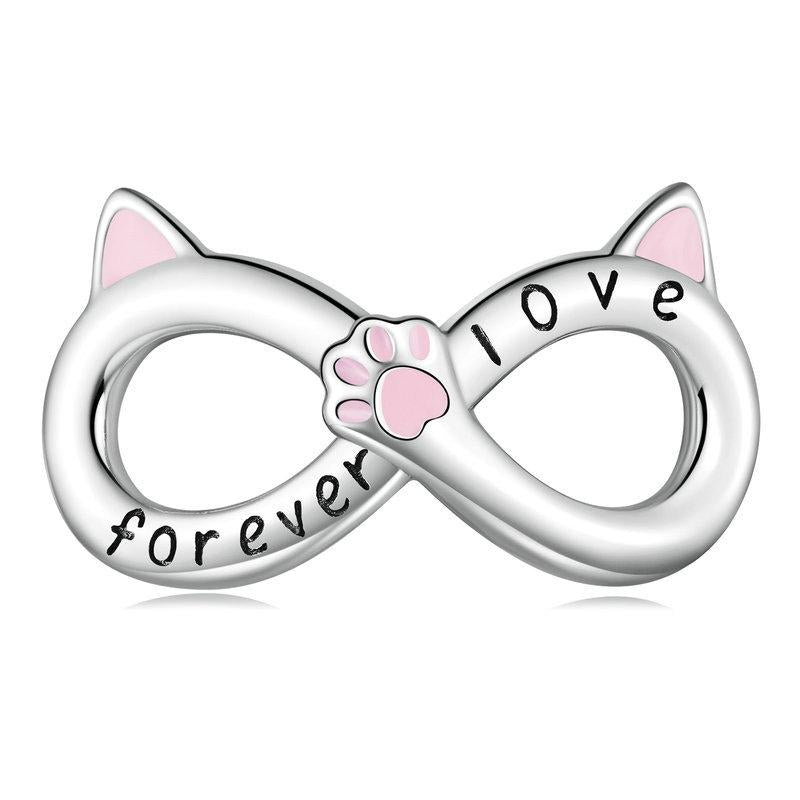 V562-1072023060DBT-202504111720-00 925 Sterling Silver Infinity Cat Bracelet Bsc748 - Image 1