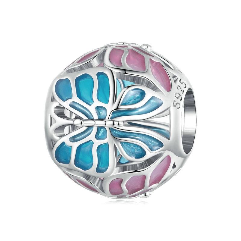 V562-1073023060DBT-202504111627-00 925 Sterling Silver Platinum Plated Butterfly Bracelet In - Image 1