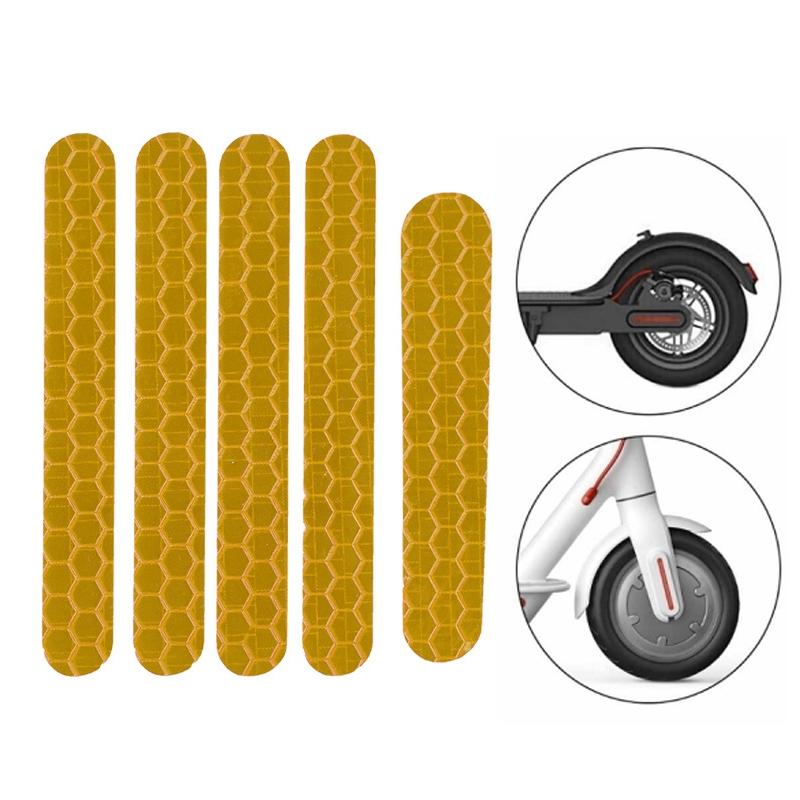 V562-1181902750DBT-202505291146-00 Reflective Stickers for Ninebot Es1 Scooter - Yellow - Image 1