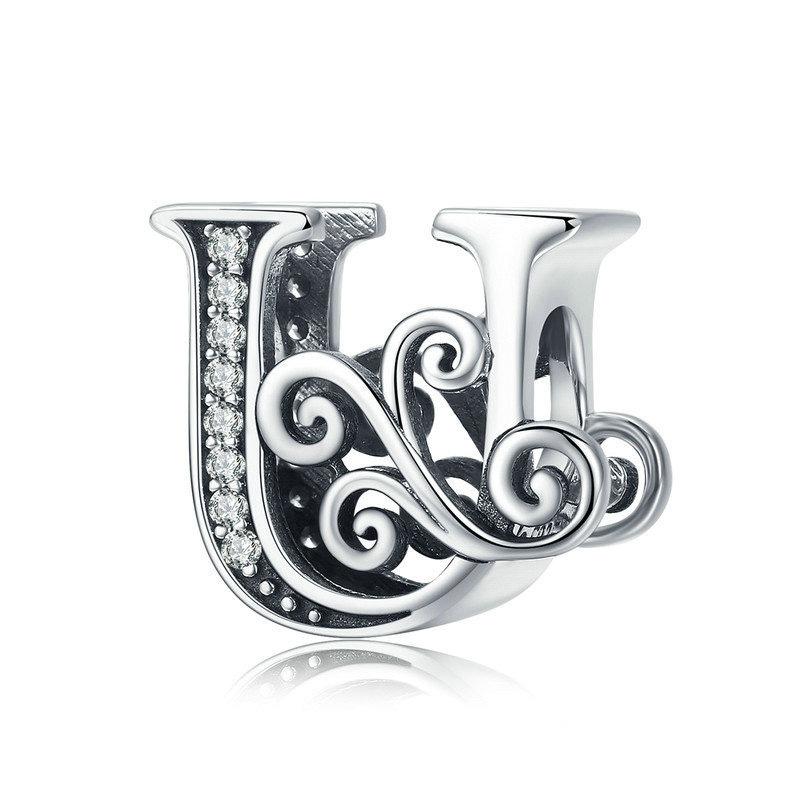V562-1267482060DBT-202504111525-00 Diy Bracelet Beaded Accessories With Zircon Beads 26 Letters Style - U - Image 1