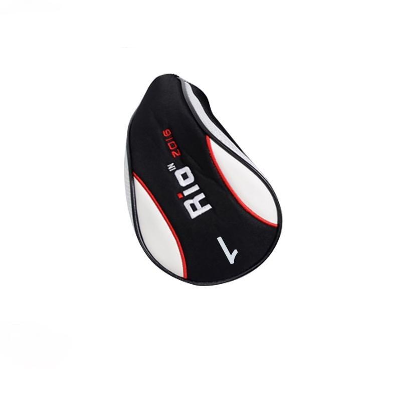 V562-13433841YZ-202503041805-00 Black Red Wood Golf Head Cover Pusher Set - Wood Rod - Image 1