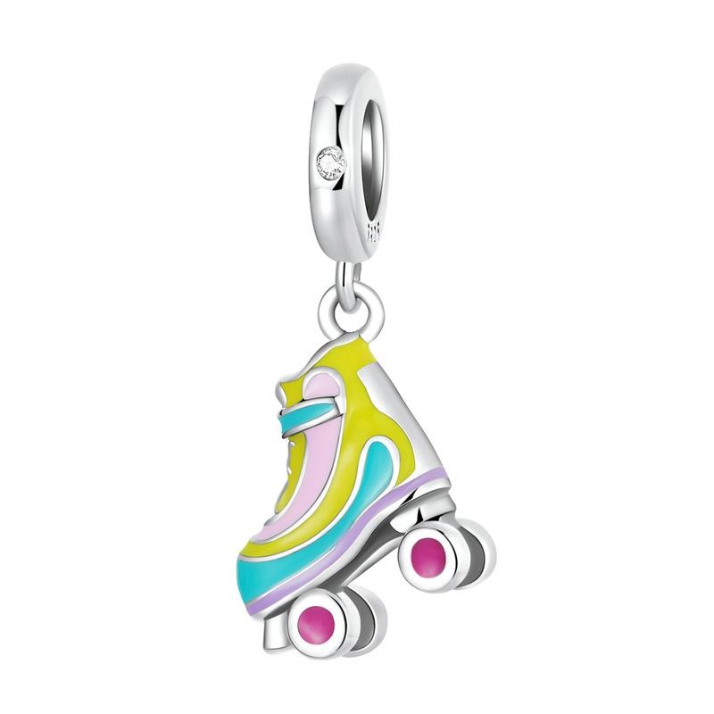 V562-13492060DBT-202504111905-00 925 Sterling Silver Skate Diy Pendant Beads For Bracelet - Image 1
