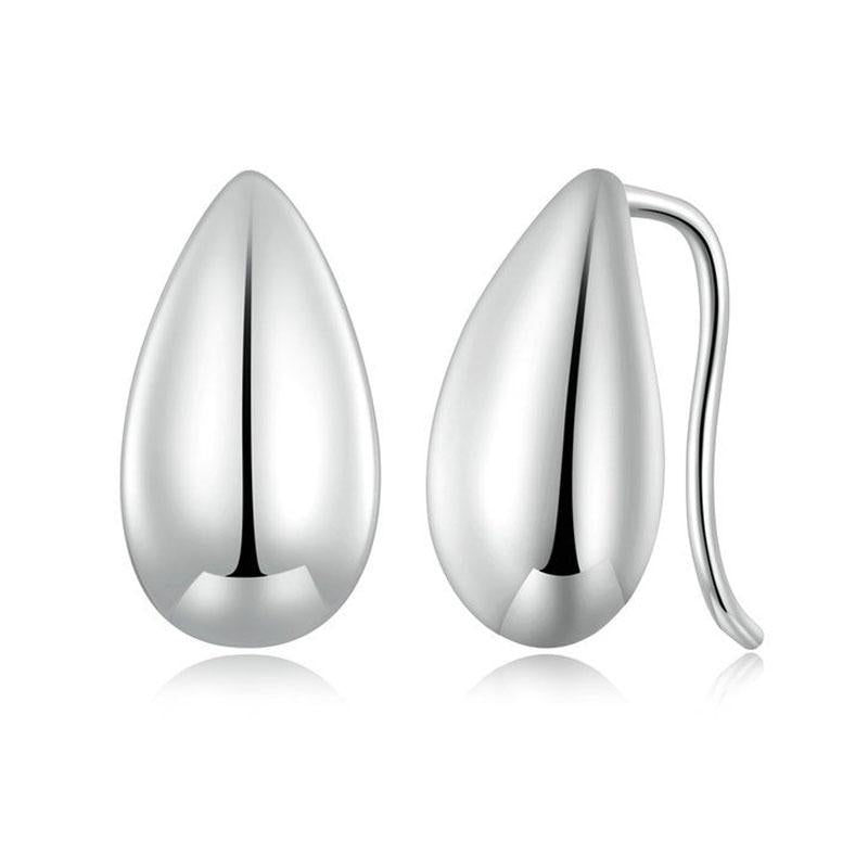 V562-14173060DBT-202504111921-00 925 Sterling Silver Water Drop Earrings Glare Design - Image 1
