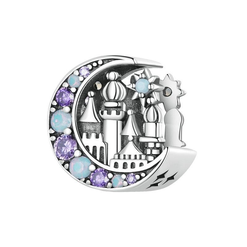 V562-15073060DBT-202504111625-00 925 Sterling Silver Purple Moon Beaded Bracelet Accessory - Image 1