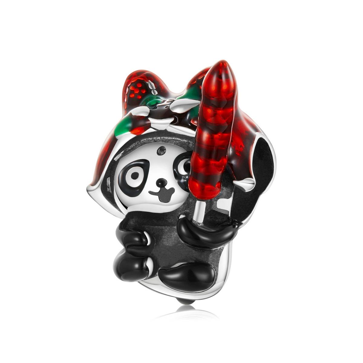 V562-1612200ADE-202504111853-00 925 Sterling Silver Tiger & Panda Bead Bracelet / Necklace Add Ons - Image 1