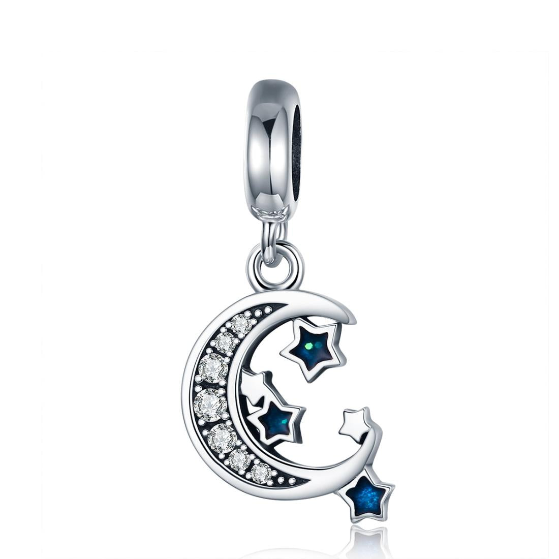 V562-18386240DBT-202504111706-00 925 Sterling Silver Starry Sky Heart Pendant For Diy Bracelets - Image 1