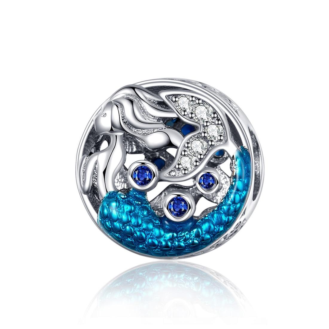 V562-192600ADE-202504111936-00 925 Sterling Silver Mermaid Beads For Diy Bracelets & Necklaces - Image 1